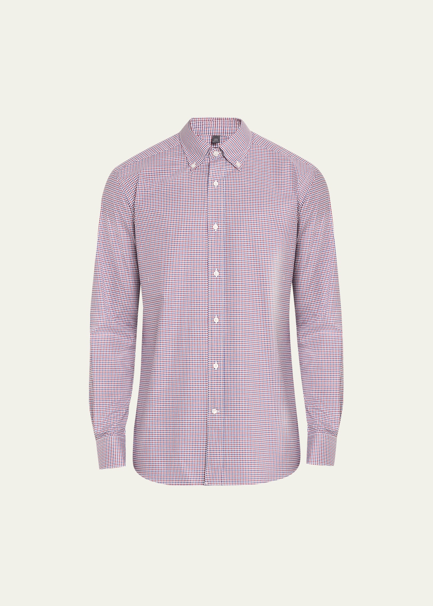 Bergdorf Goodman Men's Cotton Micro-check Sport Shirt In 5 Pink Blu