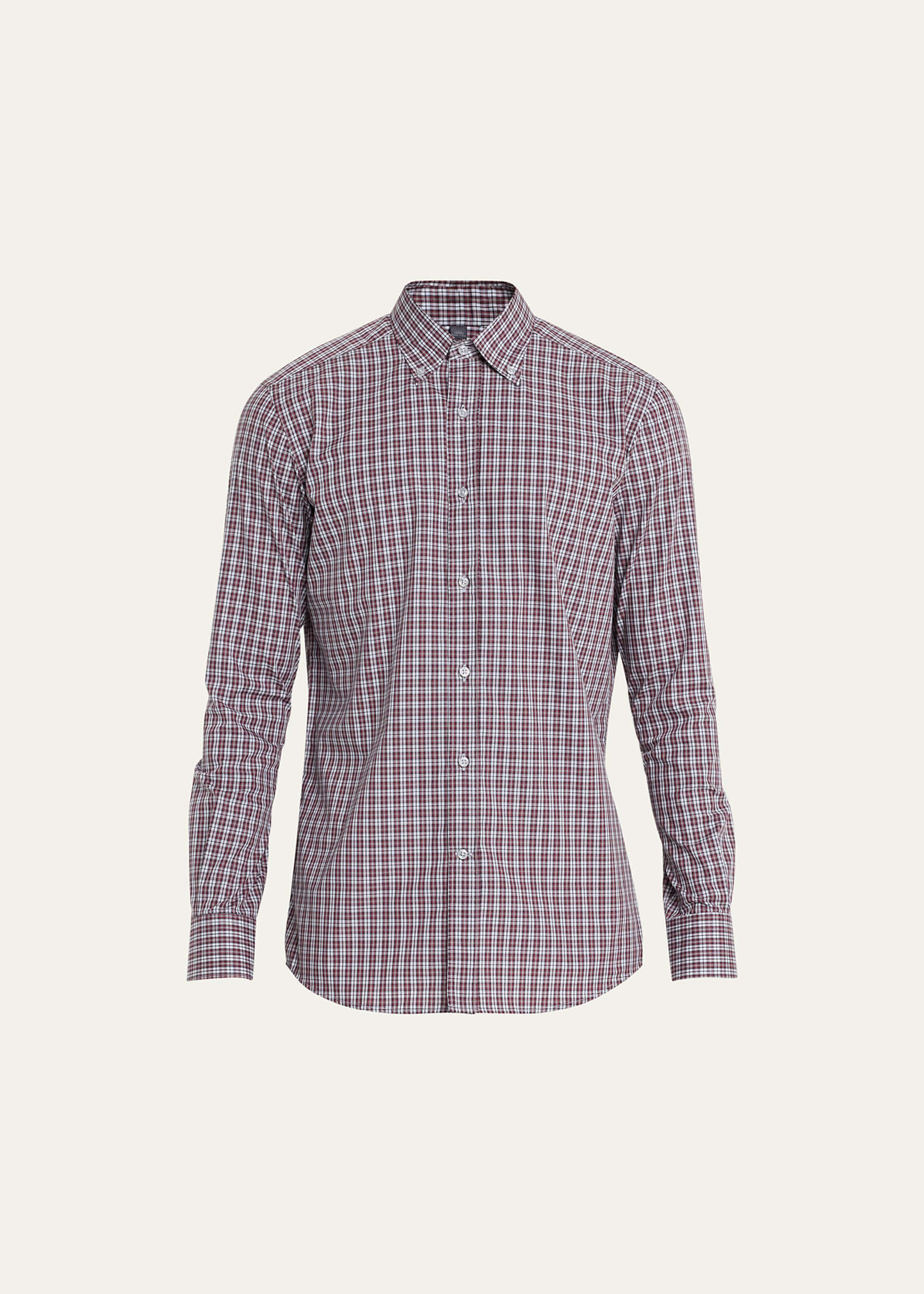 Men's Button-Down Collar Plaid Sport Shirt