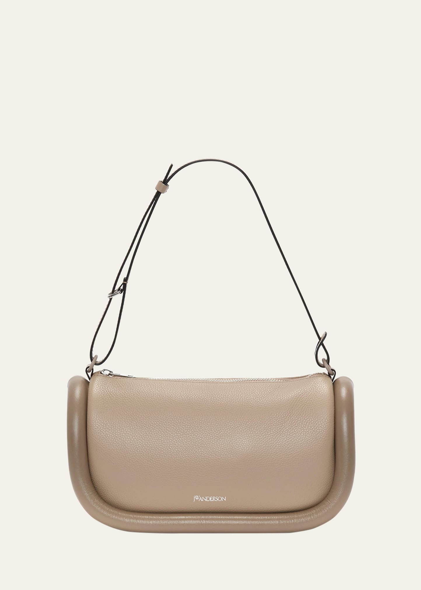 Shop Jw Anderson The Bumper Leather Crossbody Bag In 190 Taupe