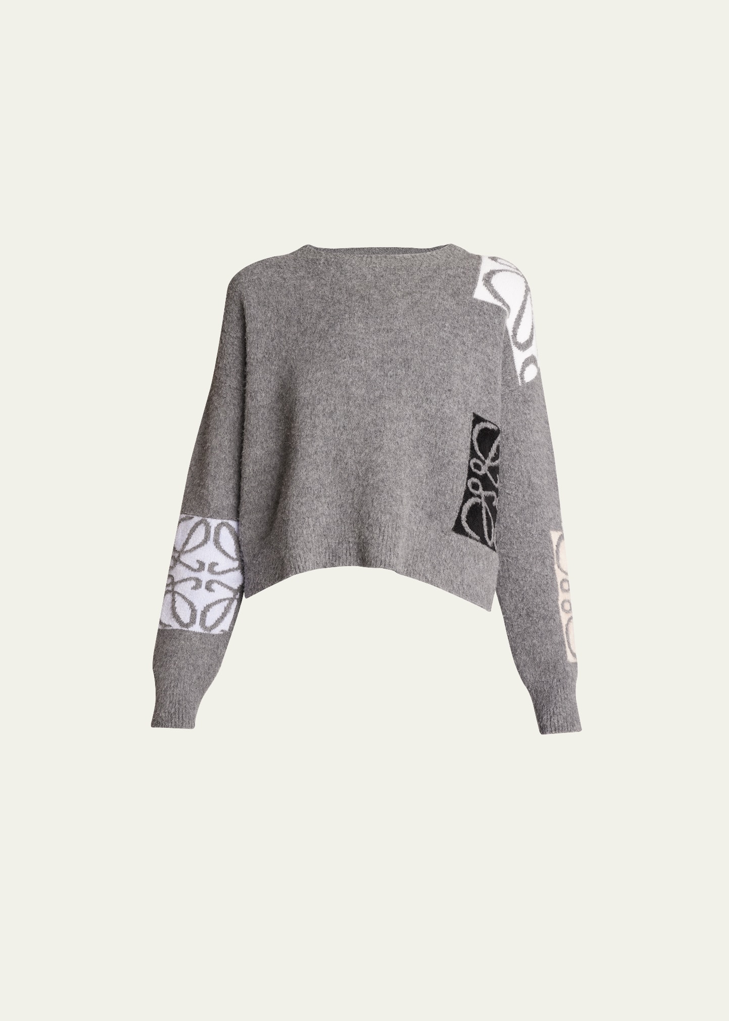Anagram Intarsia Knit Wool Sweater