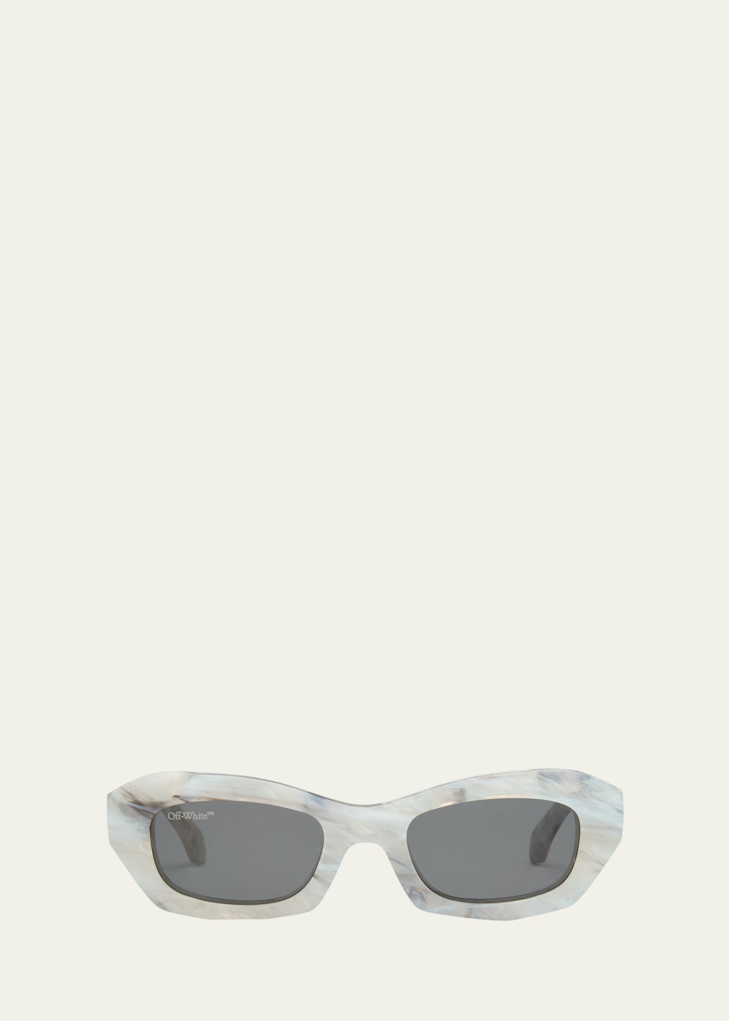 Off-white Men's Venezia Acetate Rectangle Sunglasses In Marble