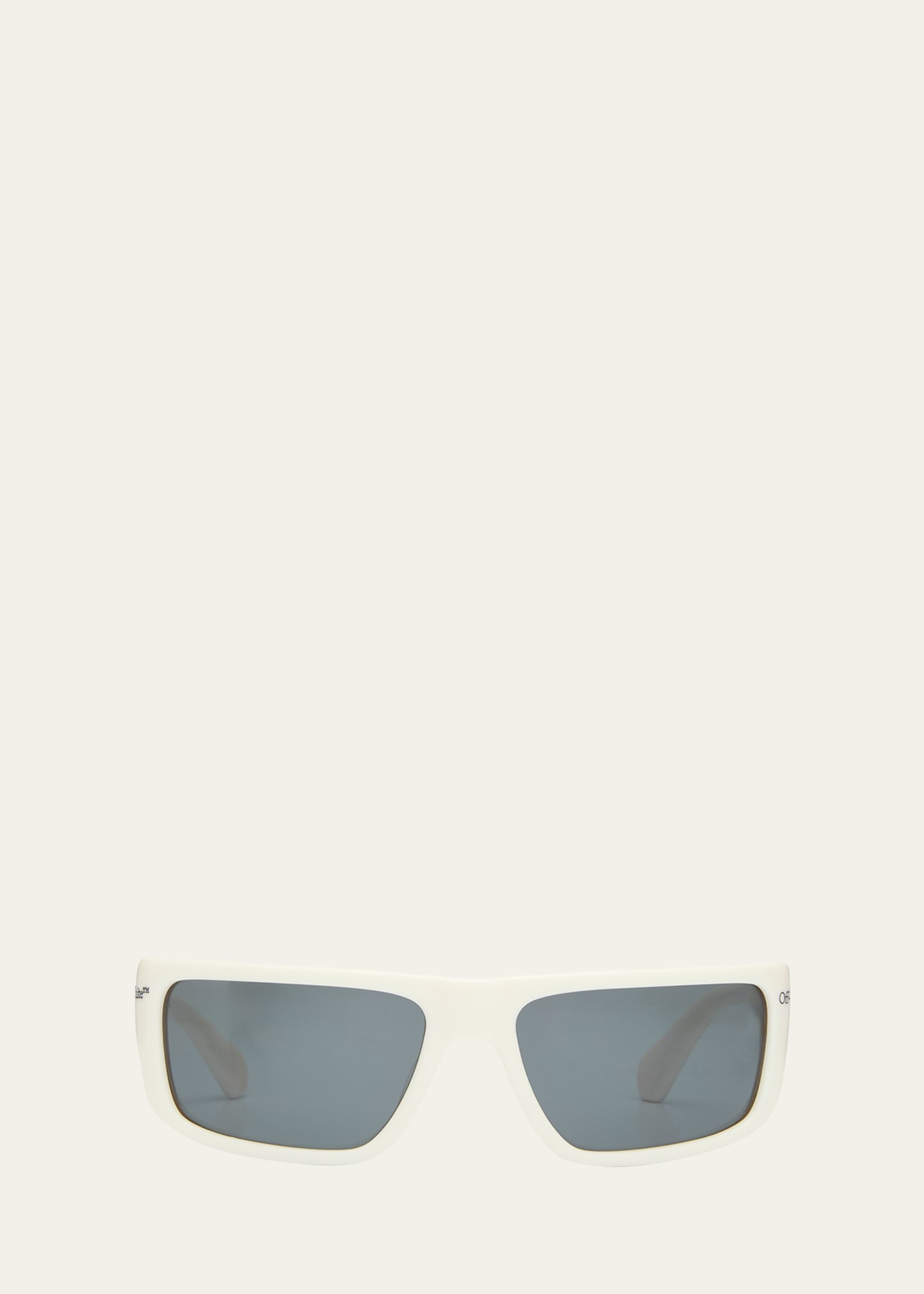 Shop Off-white Men's Bologna Acetate Wrap Sunglasses In White
