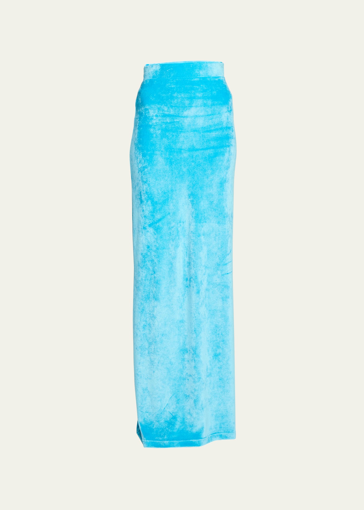 Balenciaga Viscose Blend Maxi Skirt In Bleu