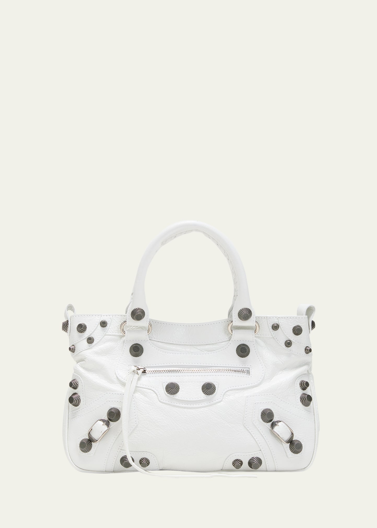 Balenciaga Medium Le Cagole Tote Bag In Optic White