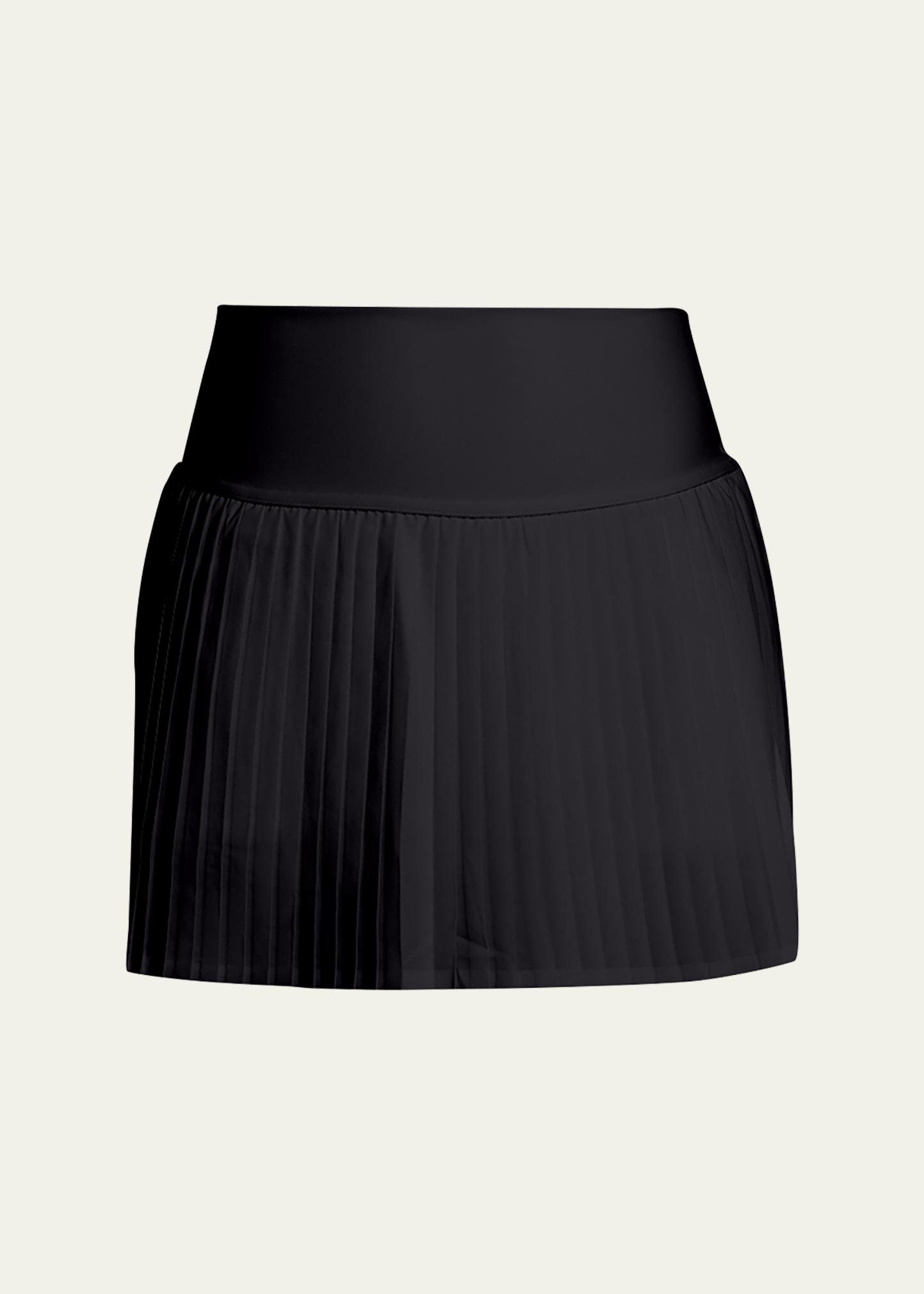Alo Yoga Grand Slam Pleated Tennis Skirt In Black | ModeSens