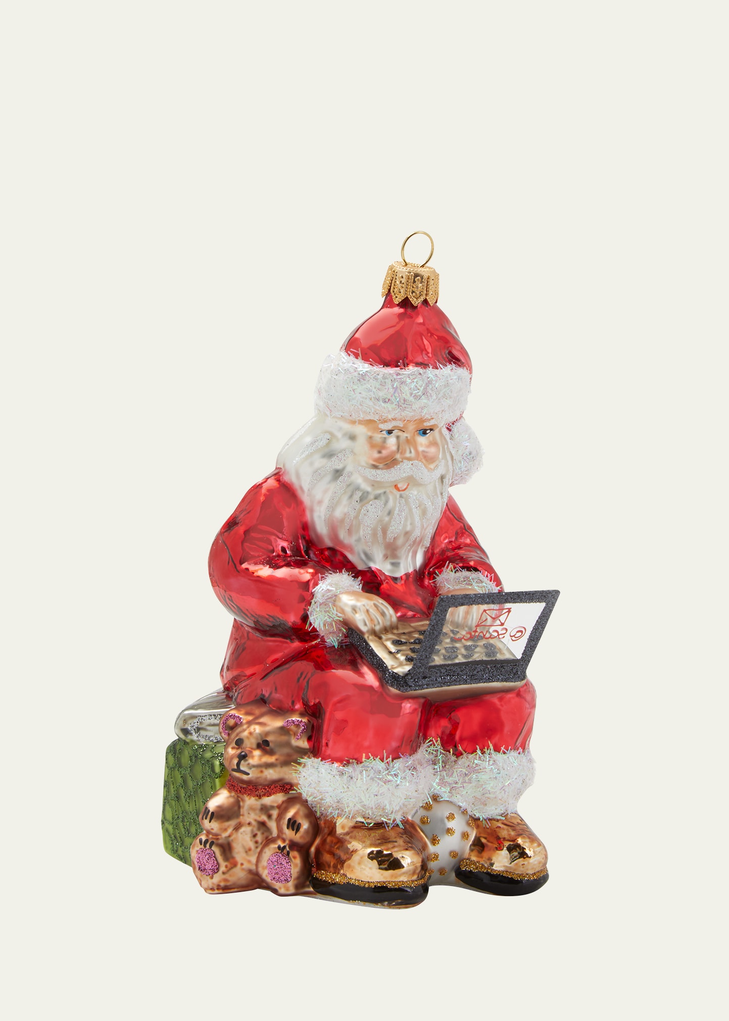 CHRISTBORN WEGNER SANTA WITH LAPTOP CHRISTMAS ORNAMENT 
