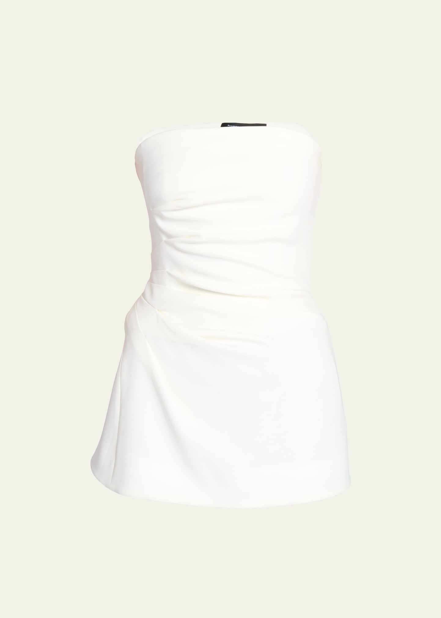 Proenza Schouler Gathered Crepe Strapless Top In White