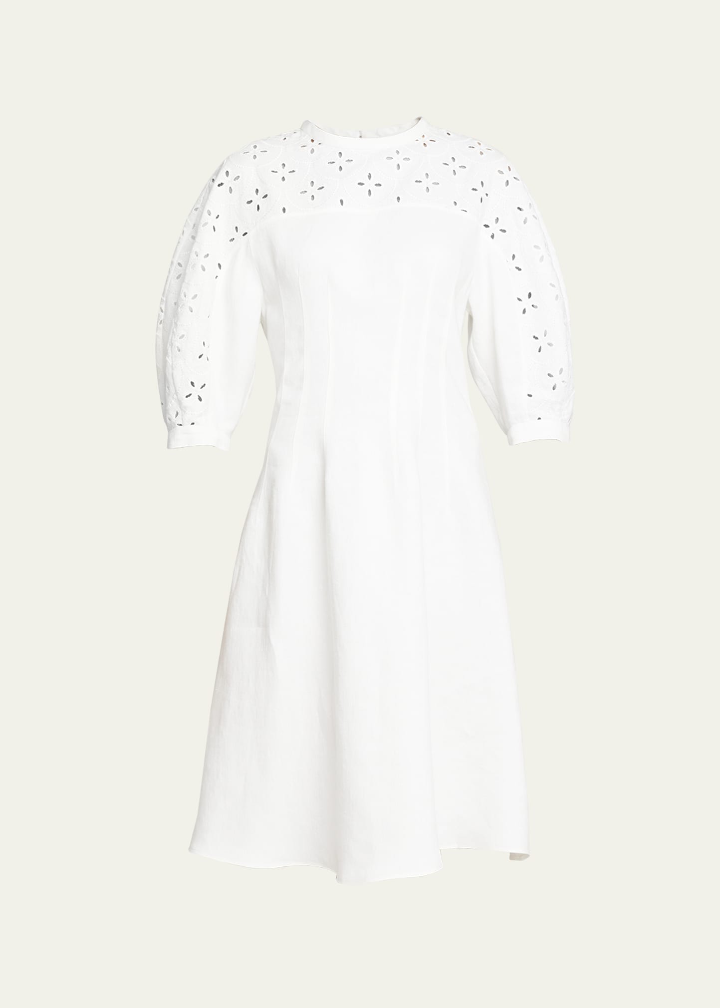 everlane deep v neck a line dress The Linen V-Neck Midi Dress main image 1