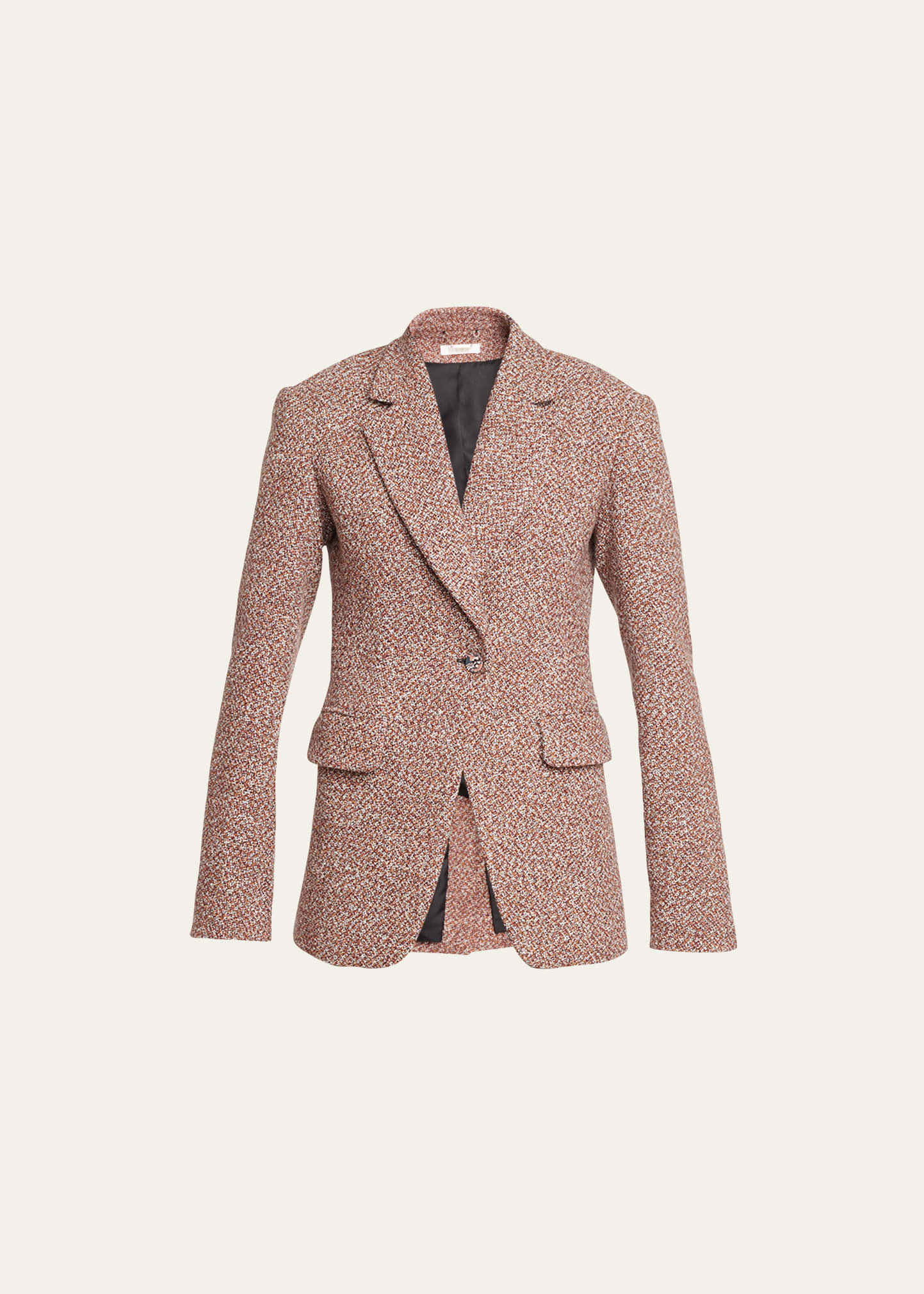Chloé Tweed Knit Blazer Jacket In Multicolor 2