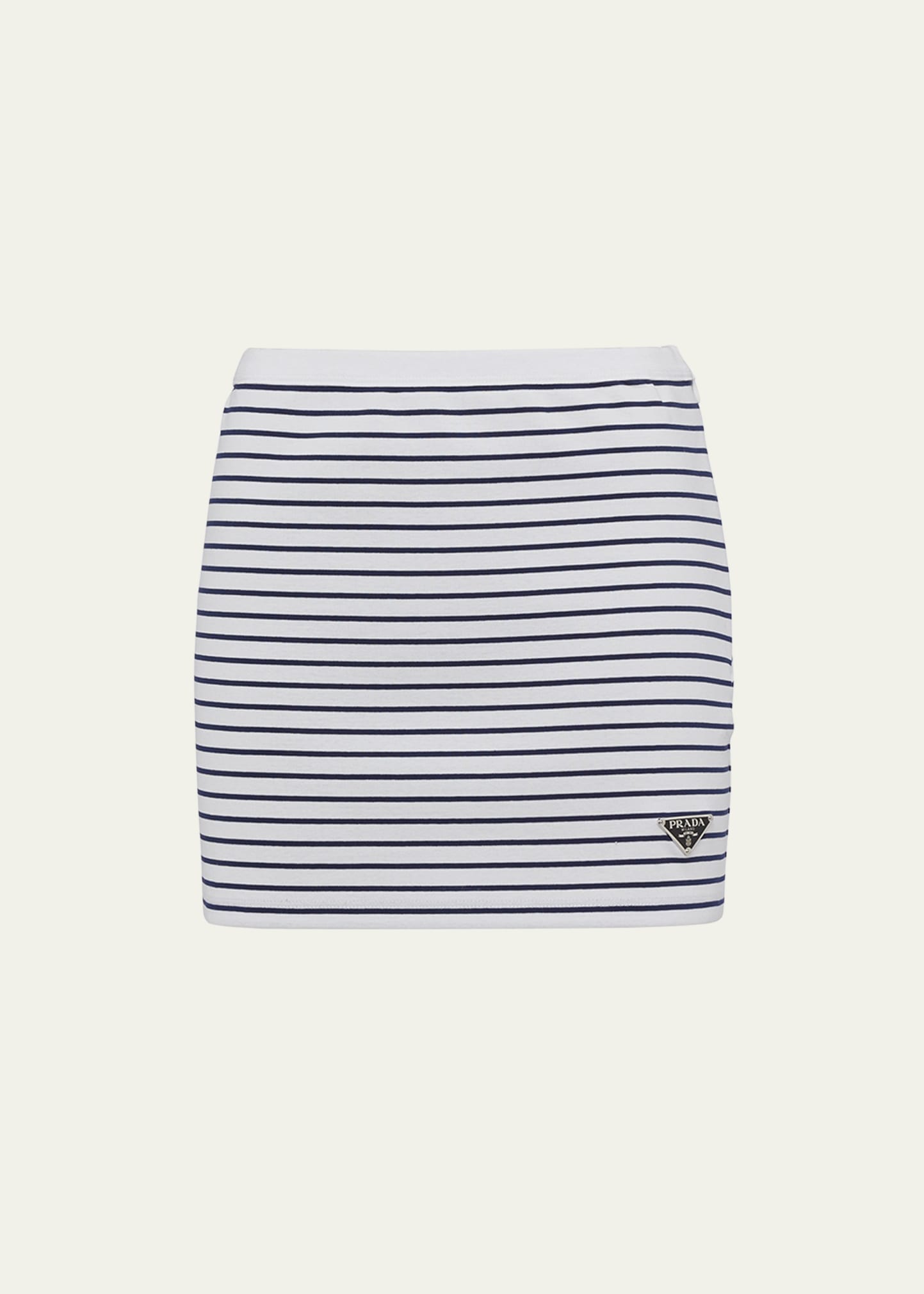 Stripe Jersey Mini Skirt