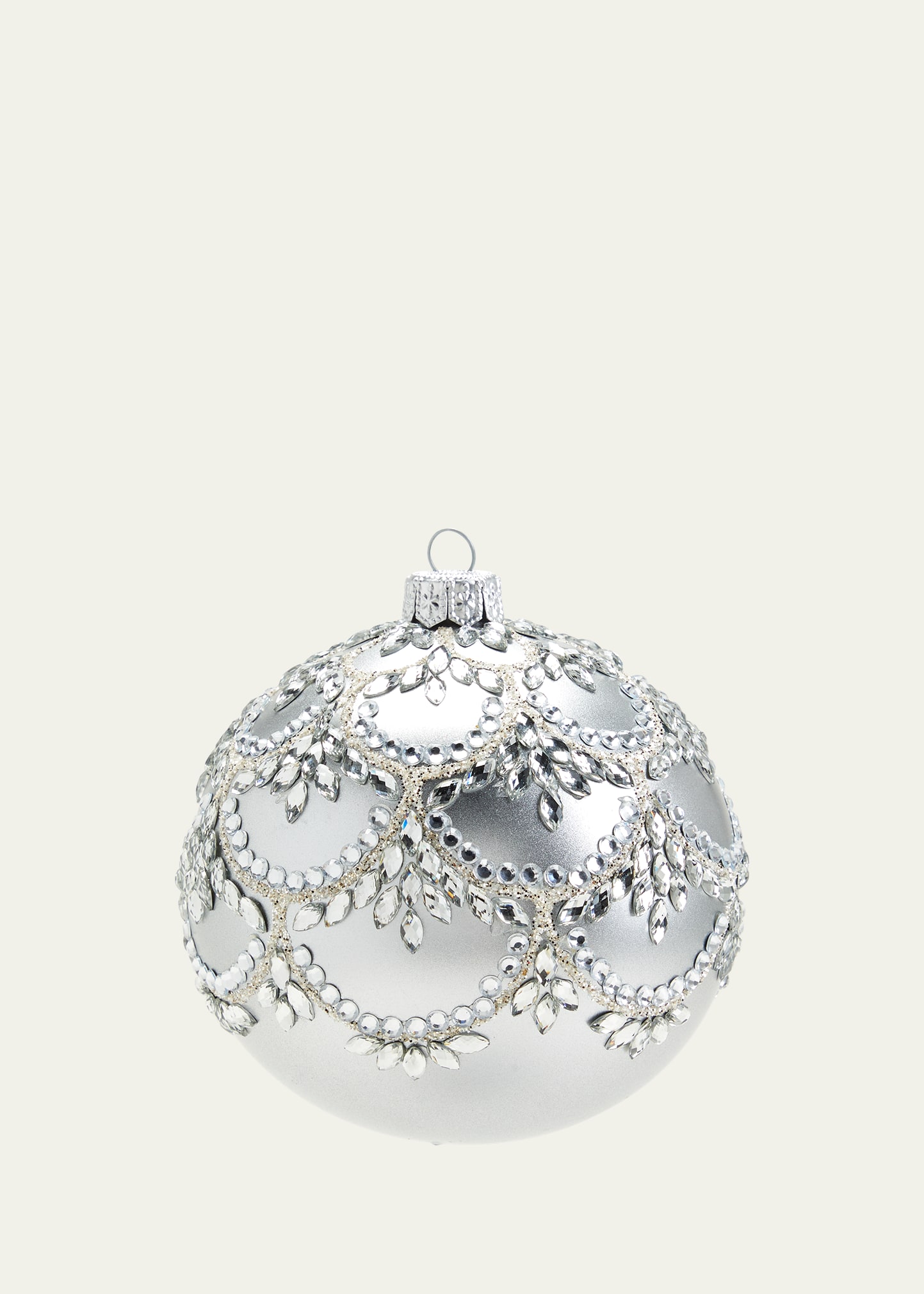 Bergdorf Goodman Chandelier Ball Christmas Ornament In Metallic