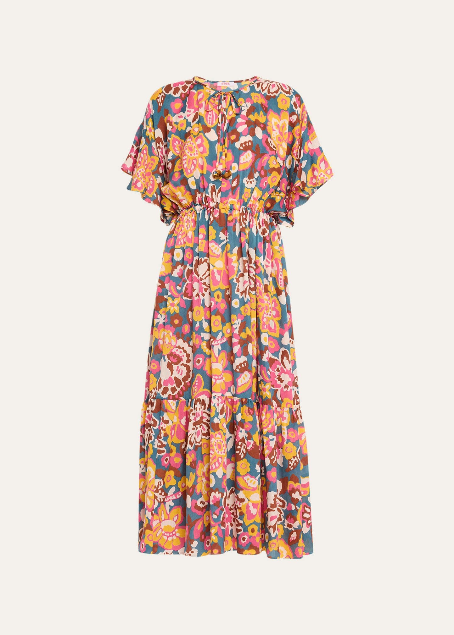 Shop Eres Flower Power Piment Maxi Dress In Imprime Flower Po