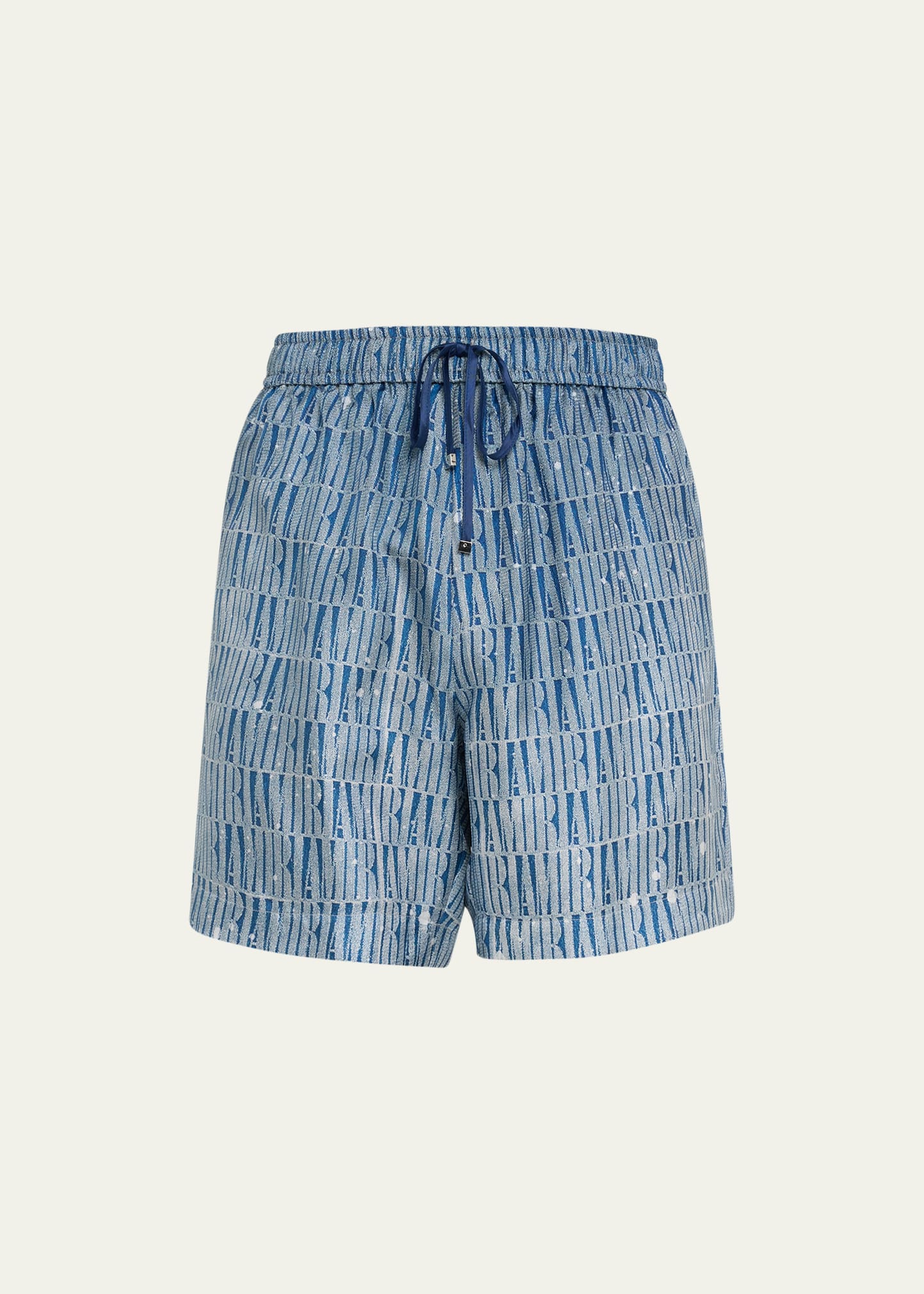 Men's Silk Twill Repeat-Logo Shorts