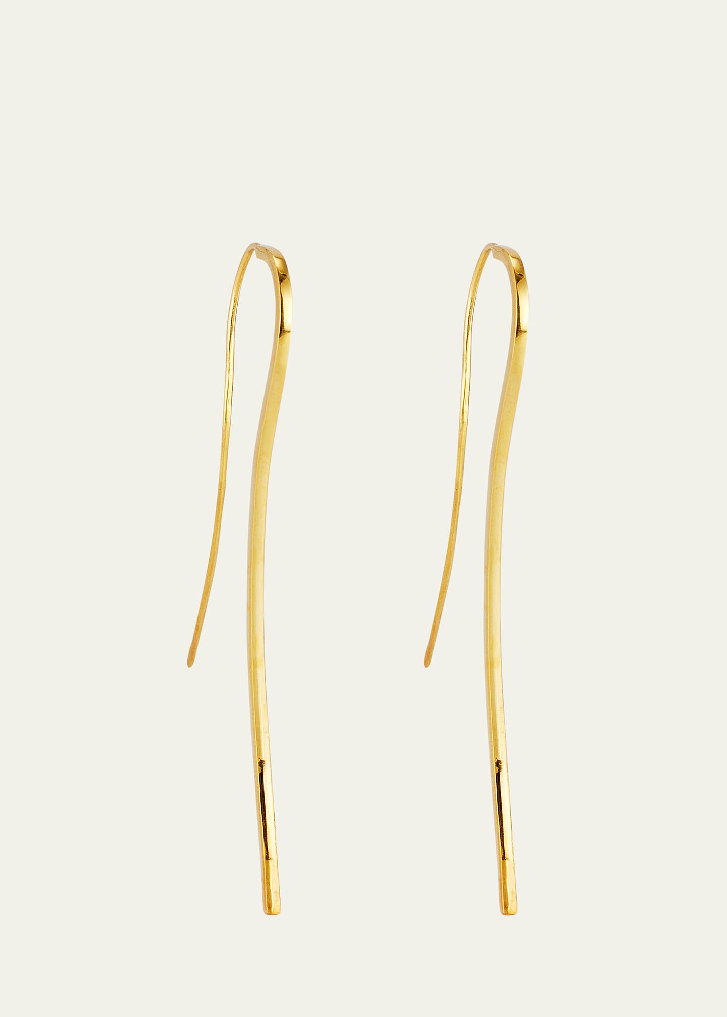 V.bellan Nikki Bar Earrings With 18k Yellow Gold Plating In 18k Vermeil Over