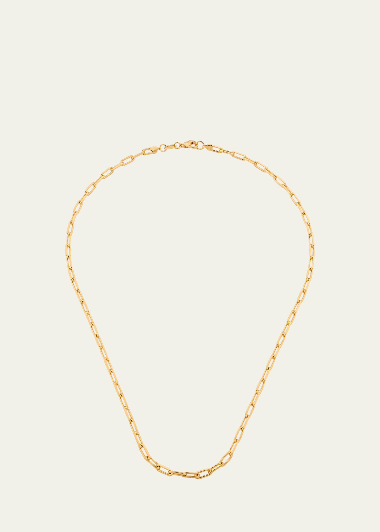 V.bellan Small Paperclip Link Necklace In 18k Vermeil Over