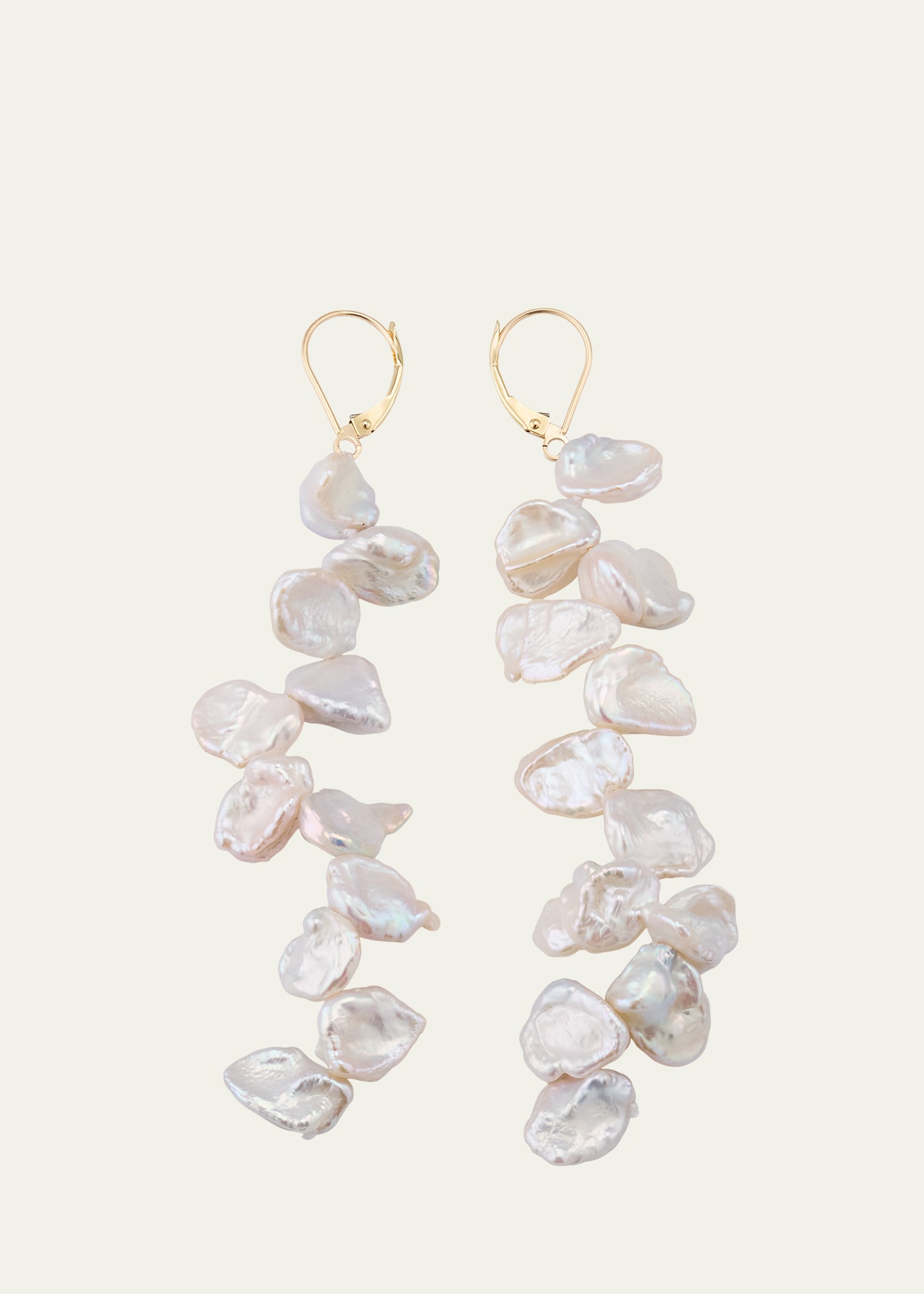 Jo Pearl Drop Earrings in 14K Yellow Gold