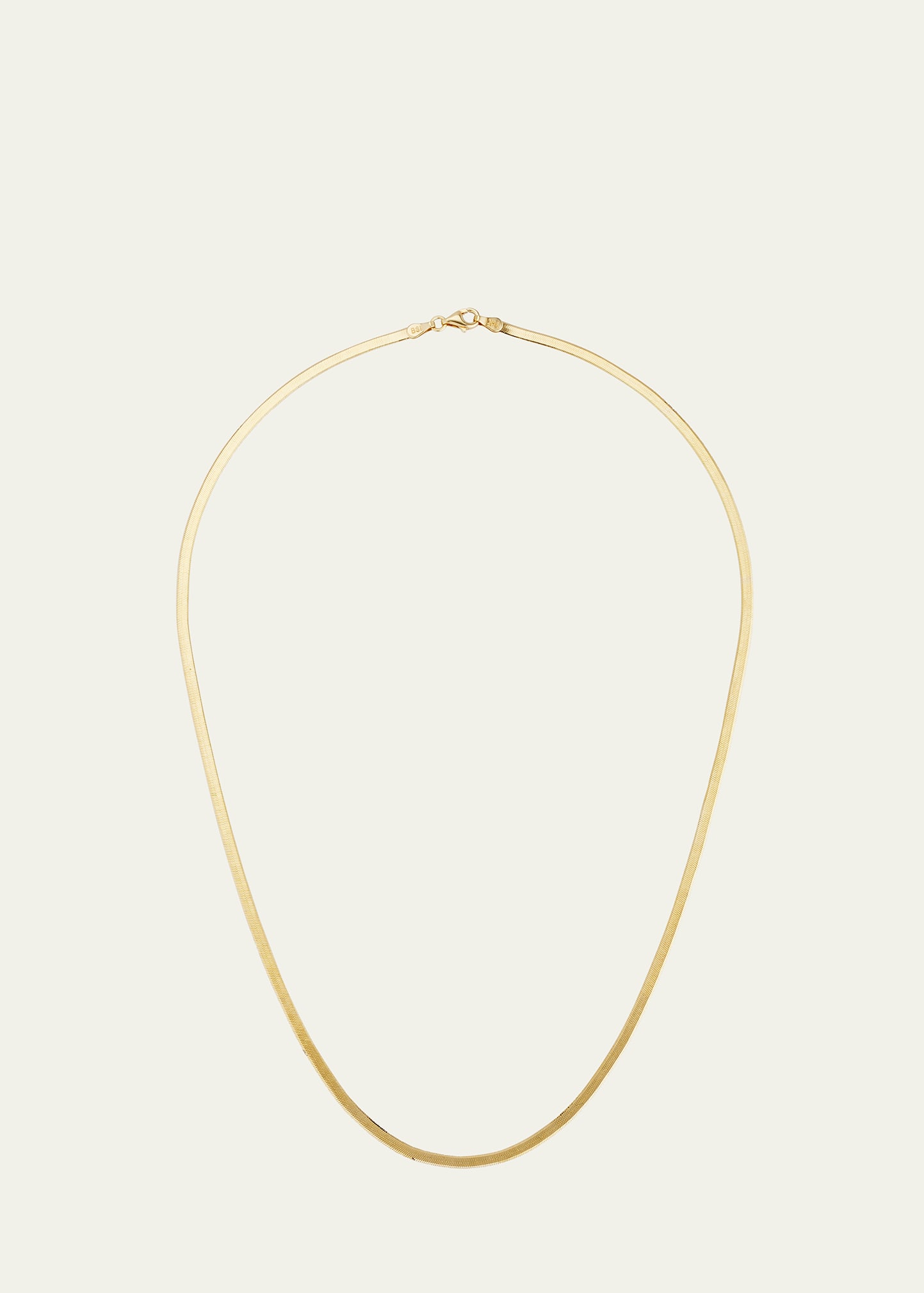 V.bellan Skinny Herringbone Chain In 14k Yellow Gold