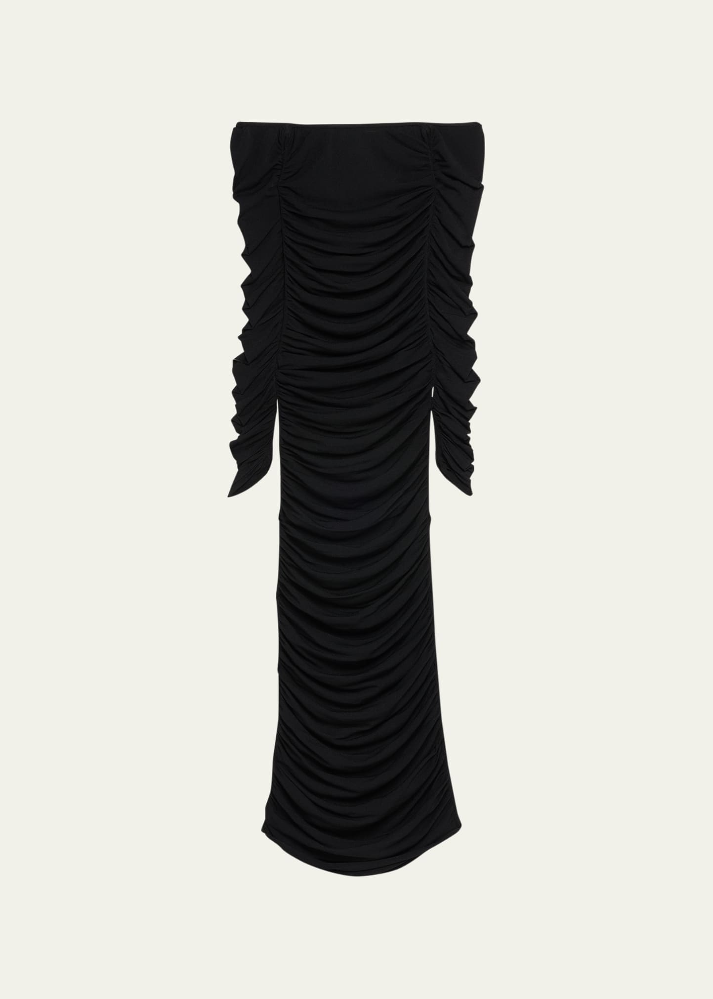 Shop Altuzarra Trikera Off-shoulder Ruched Dress In Black