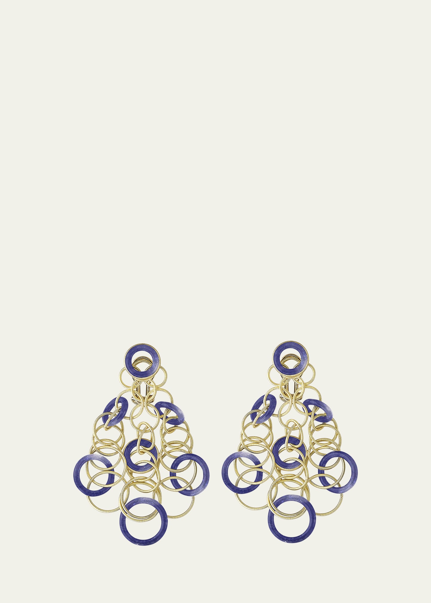 Buccellati 18k Gold Macri Classica Earrings With Diamonds