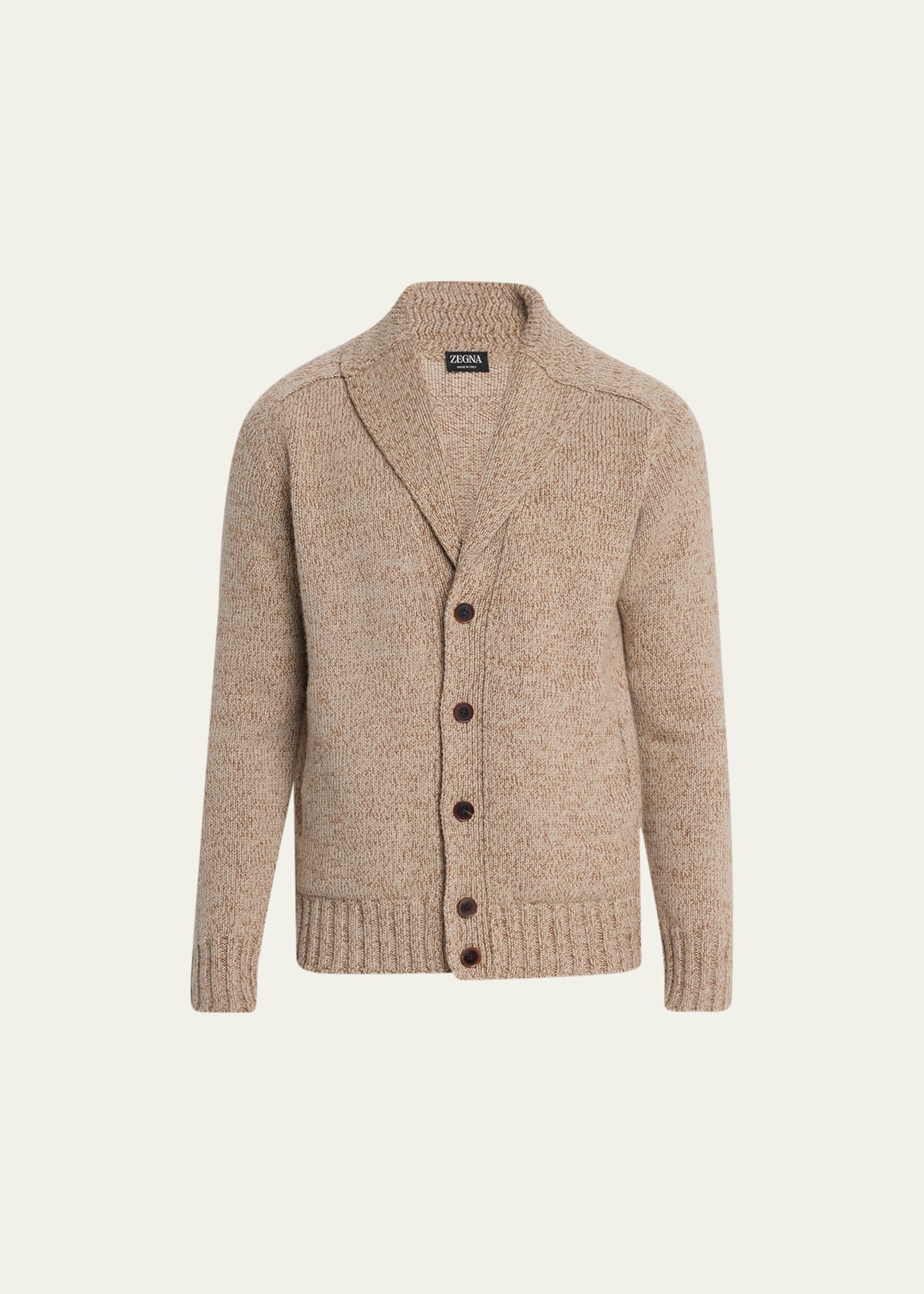 Zegna Men's Cashmere Button-front Cardigan In Grey