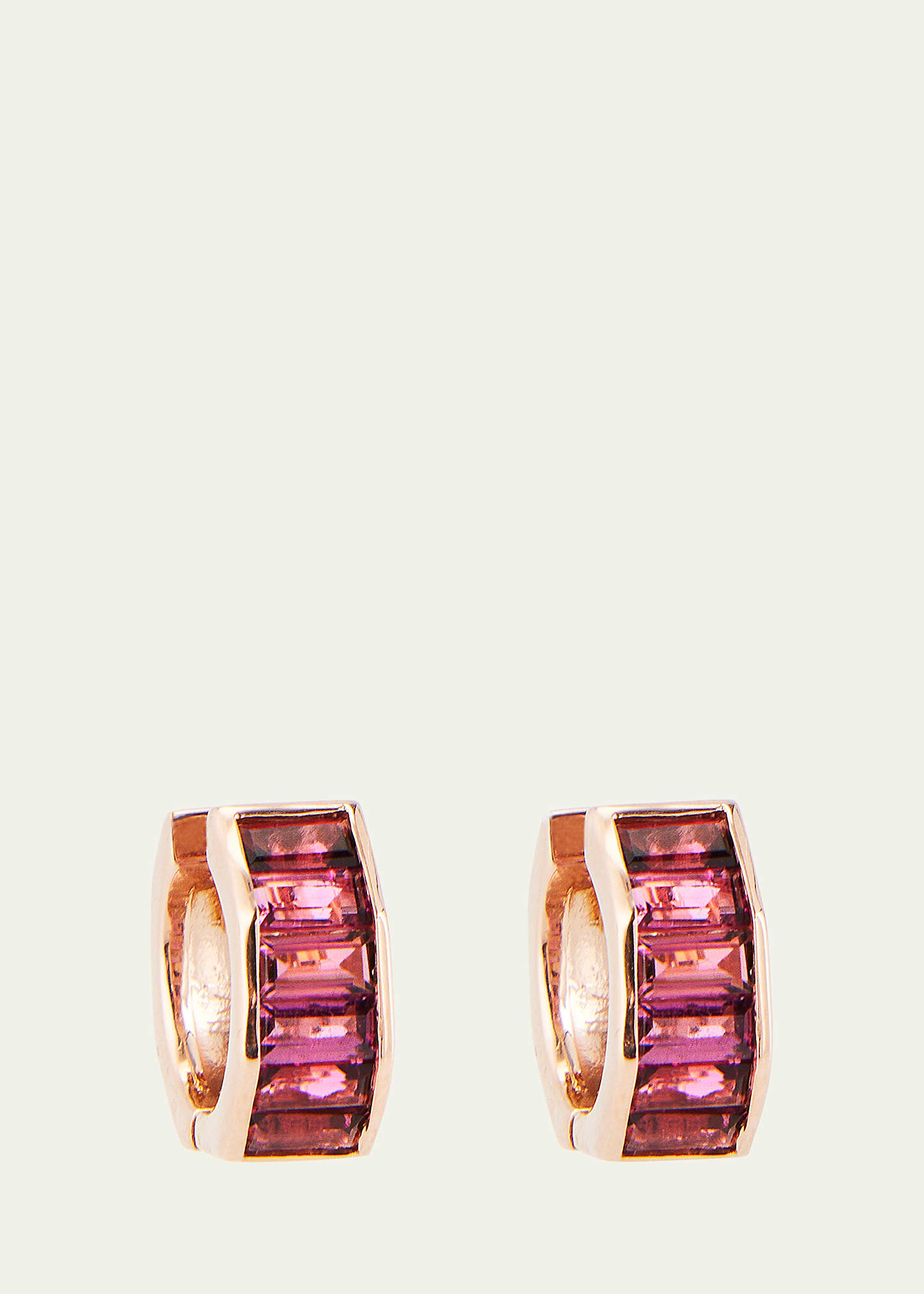 14k Rose Gold Otto Rhodolite Garnet Earrings