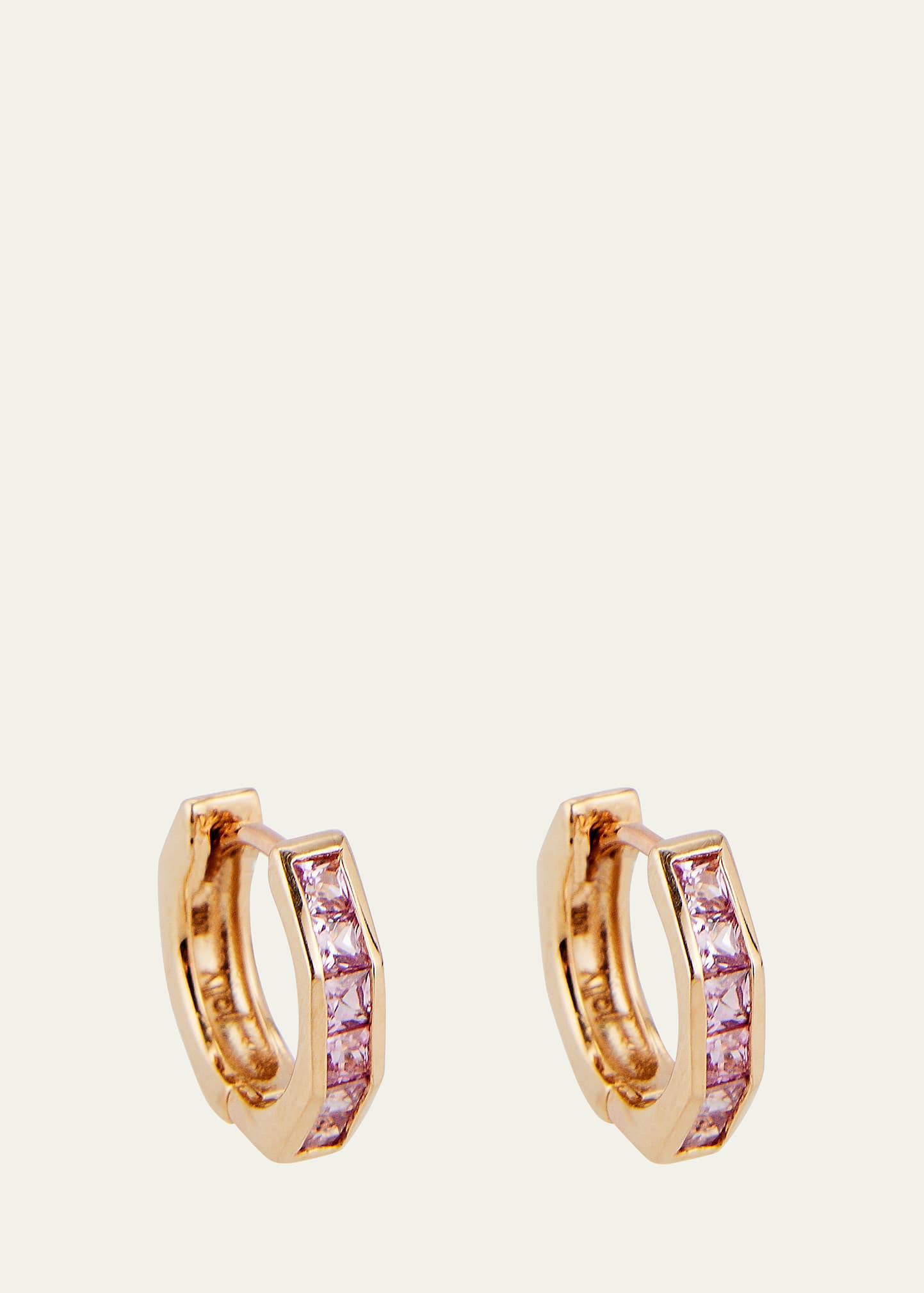 14k Gold Otto Pink Sapphire Earrings