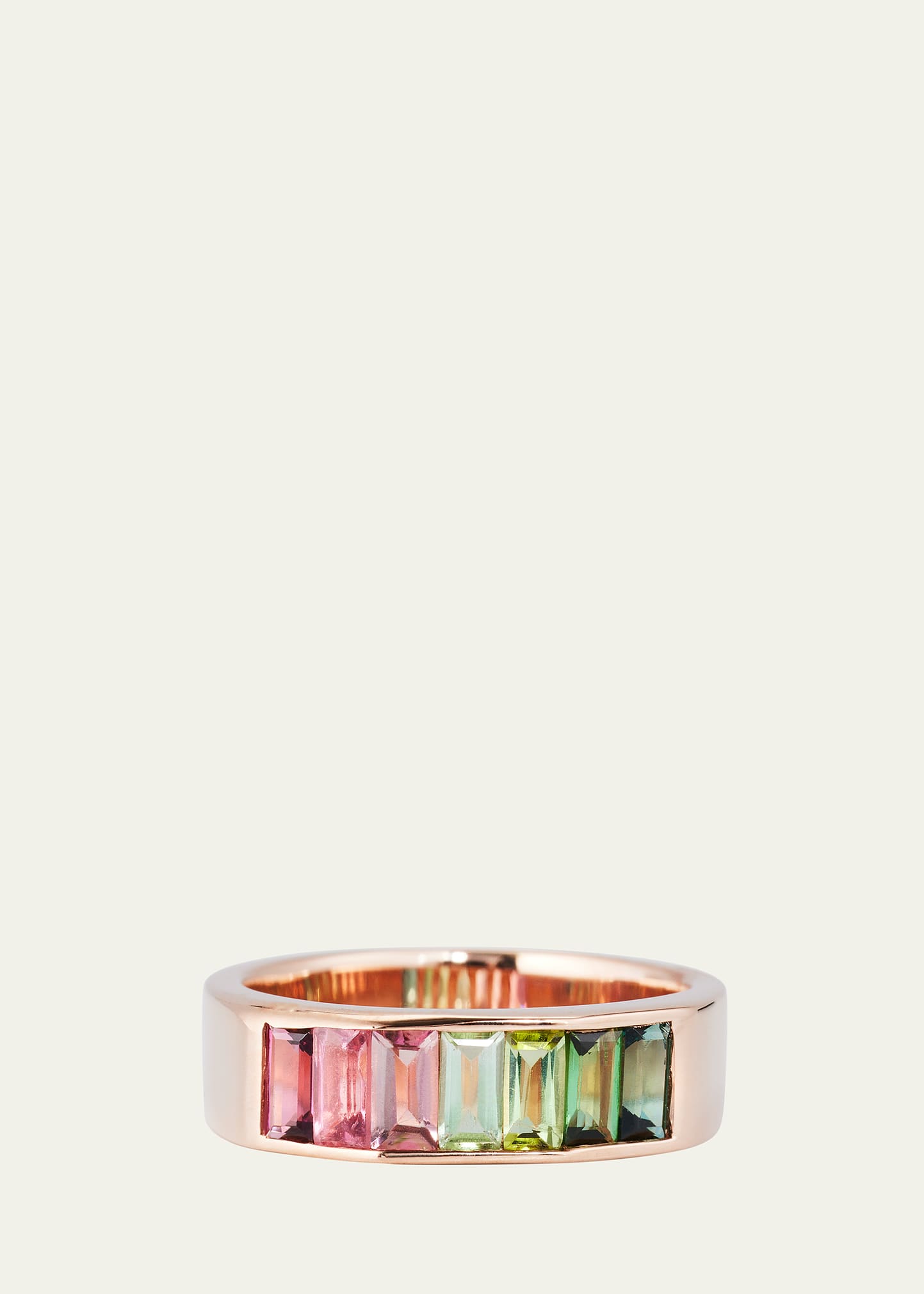 14k Rose Gold Otto Rainbow Tourmaline Pinky Ring