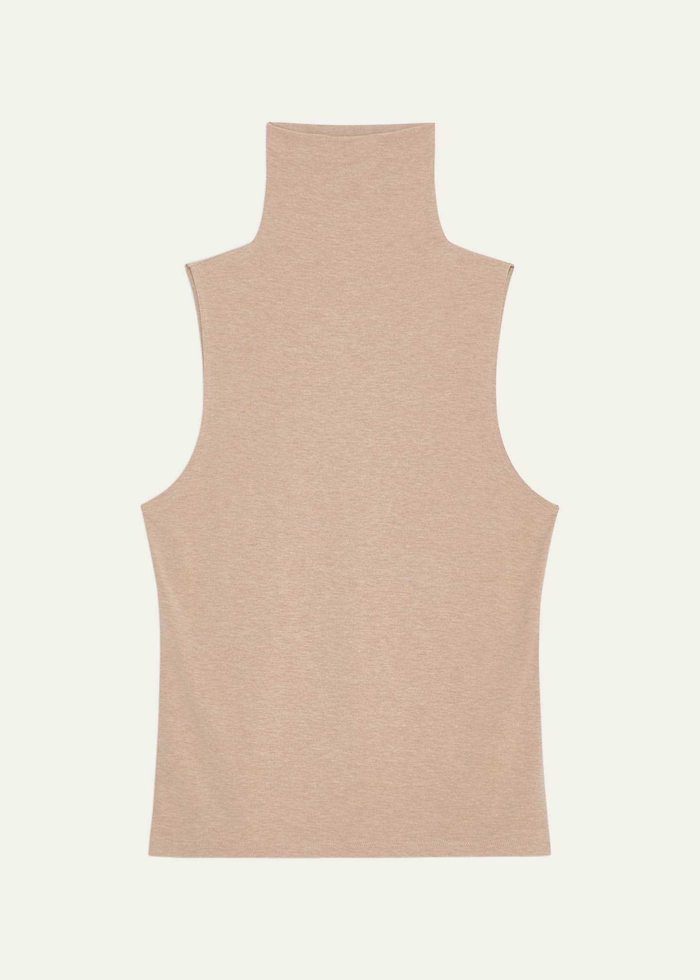 Vince Sleeveless Turtleneck Tank Top In H Cashew