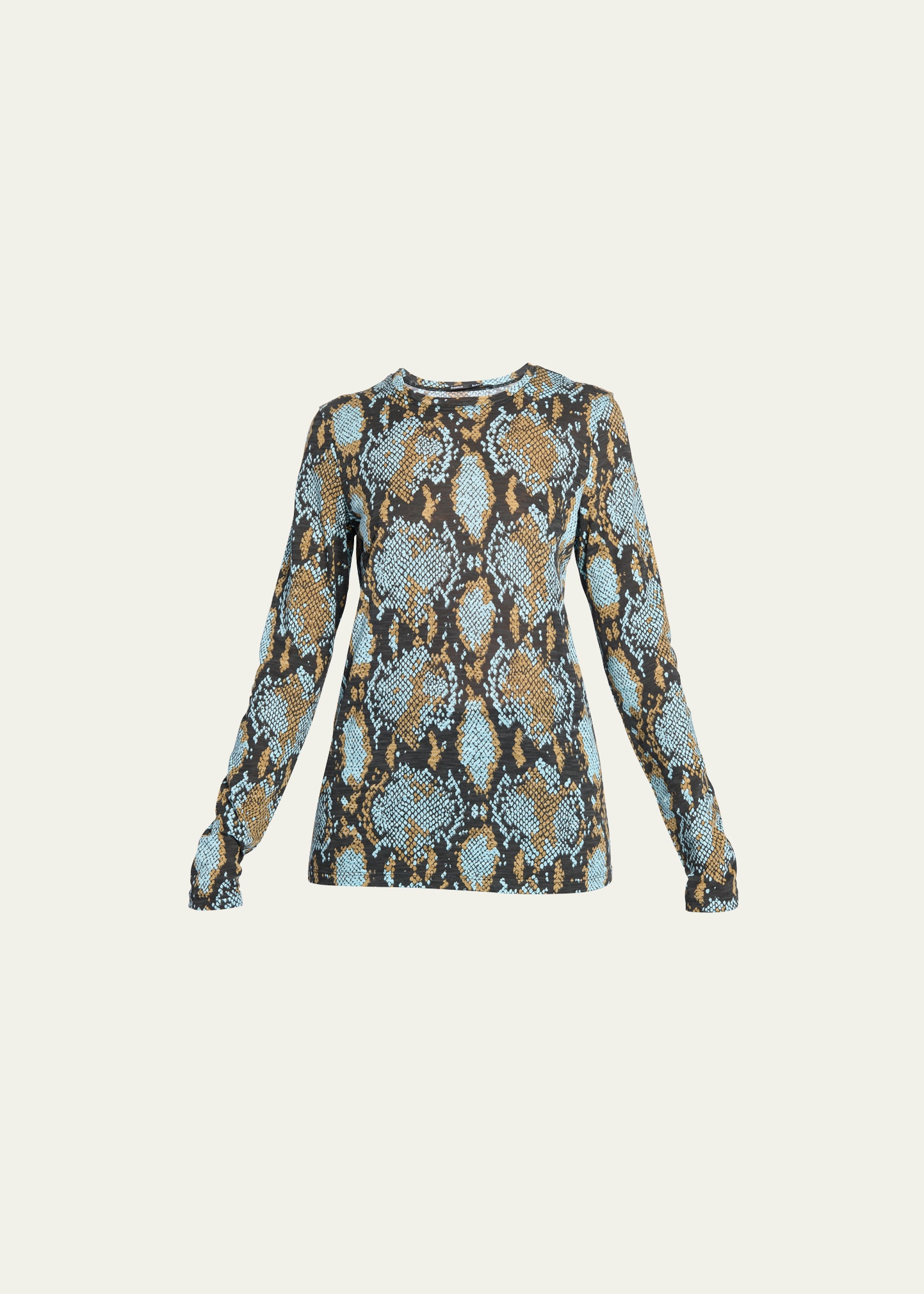 Proenza Schouler Printed Snake T-shirt In Black Multi