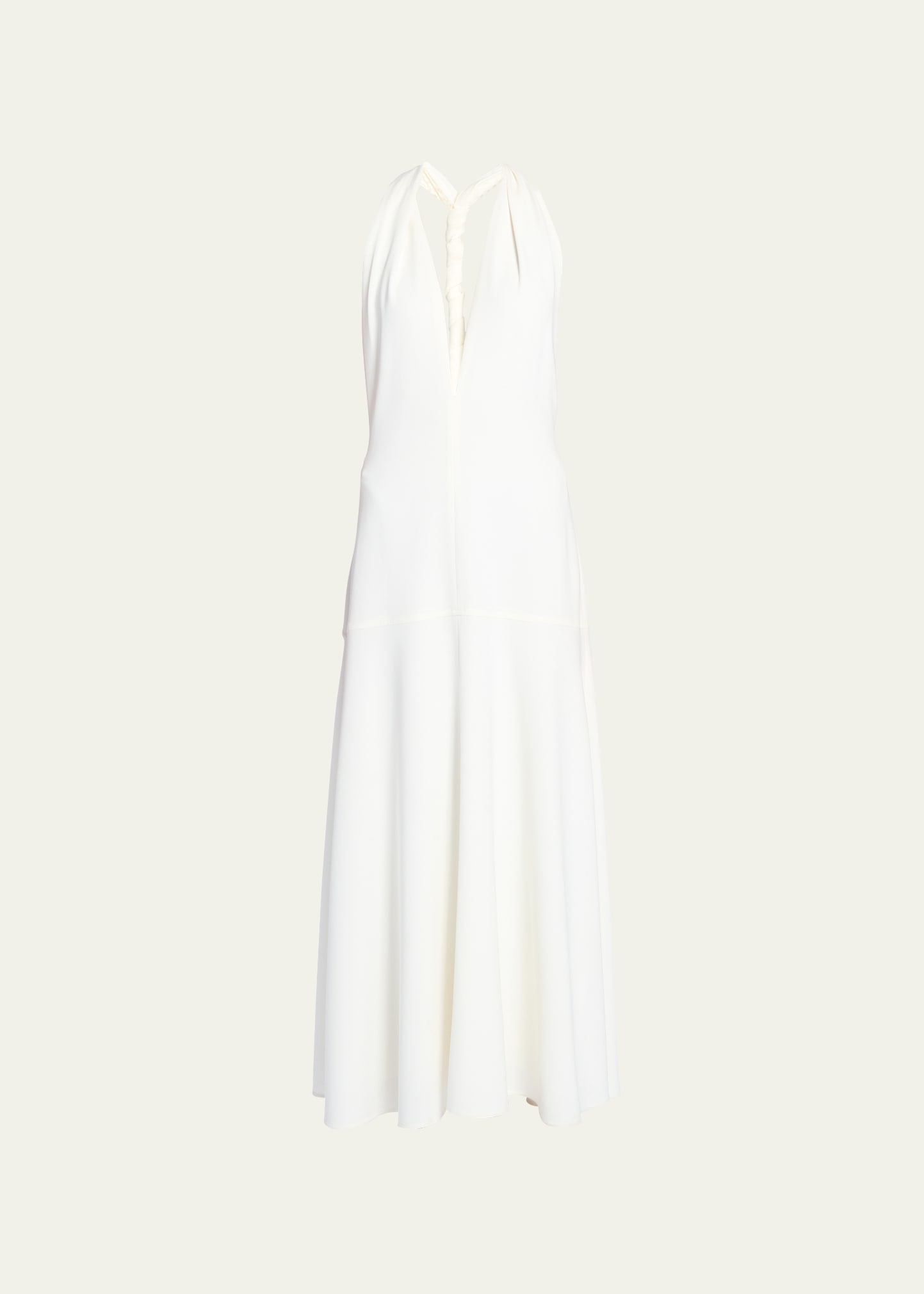 Shop Proenza Schouler Matte Viscose Crepe Twist Back Dress In White