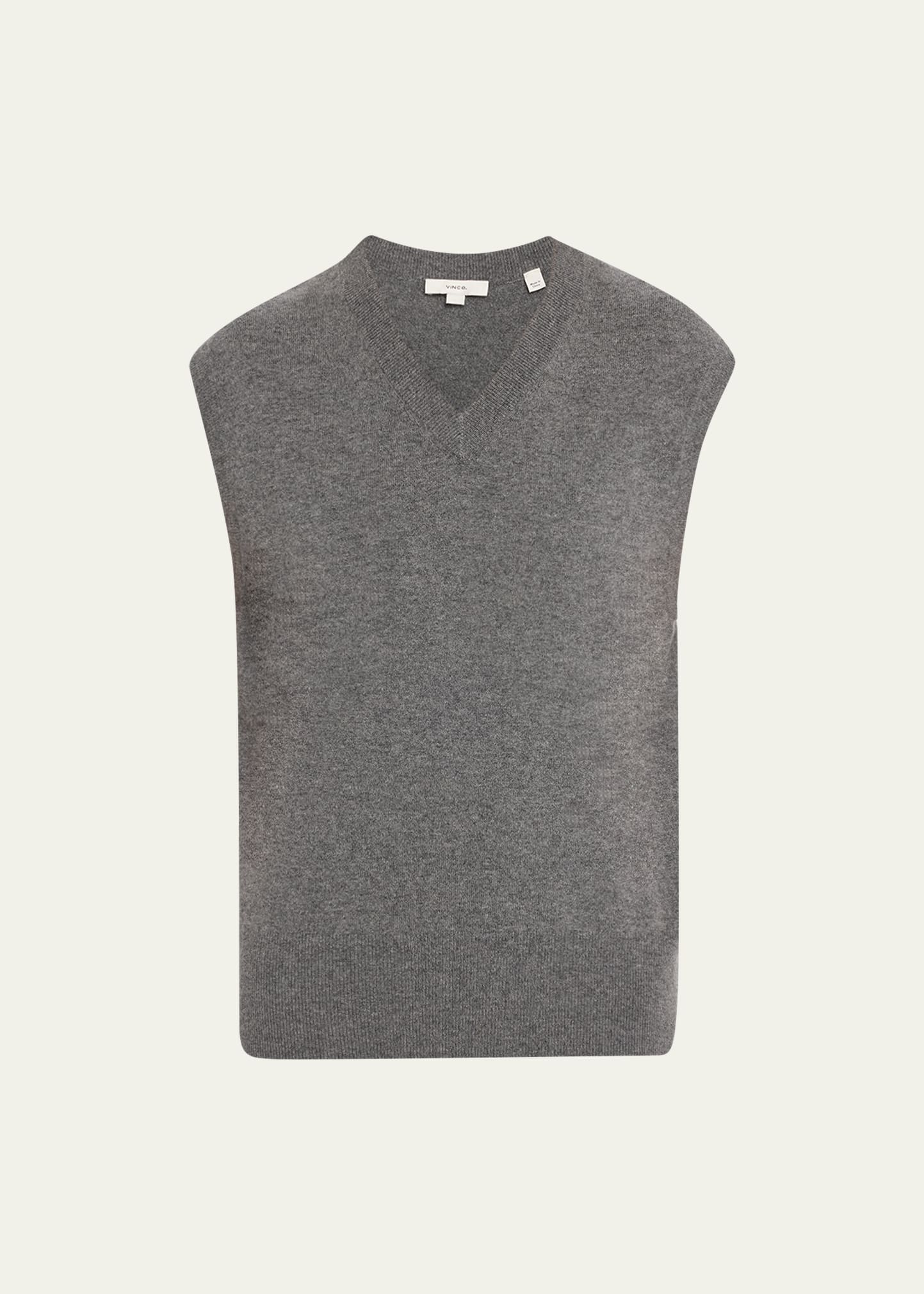 Wool and Cashmere-Blend V-Neck Sweater Vest