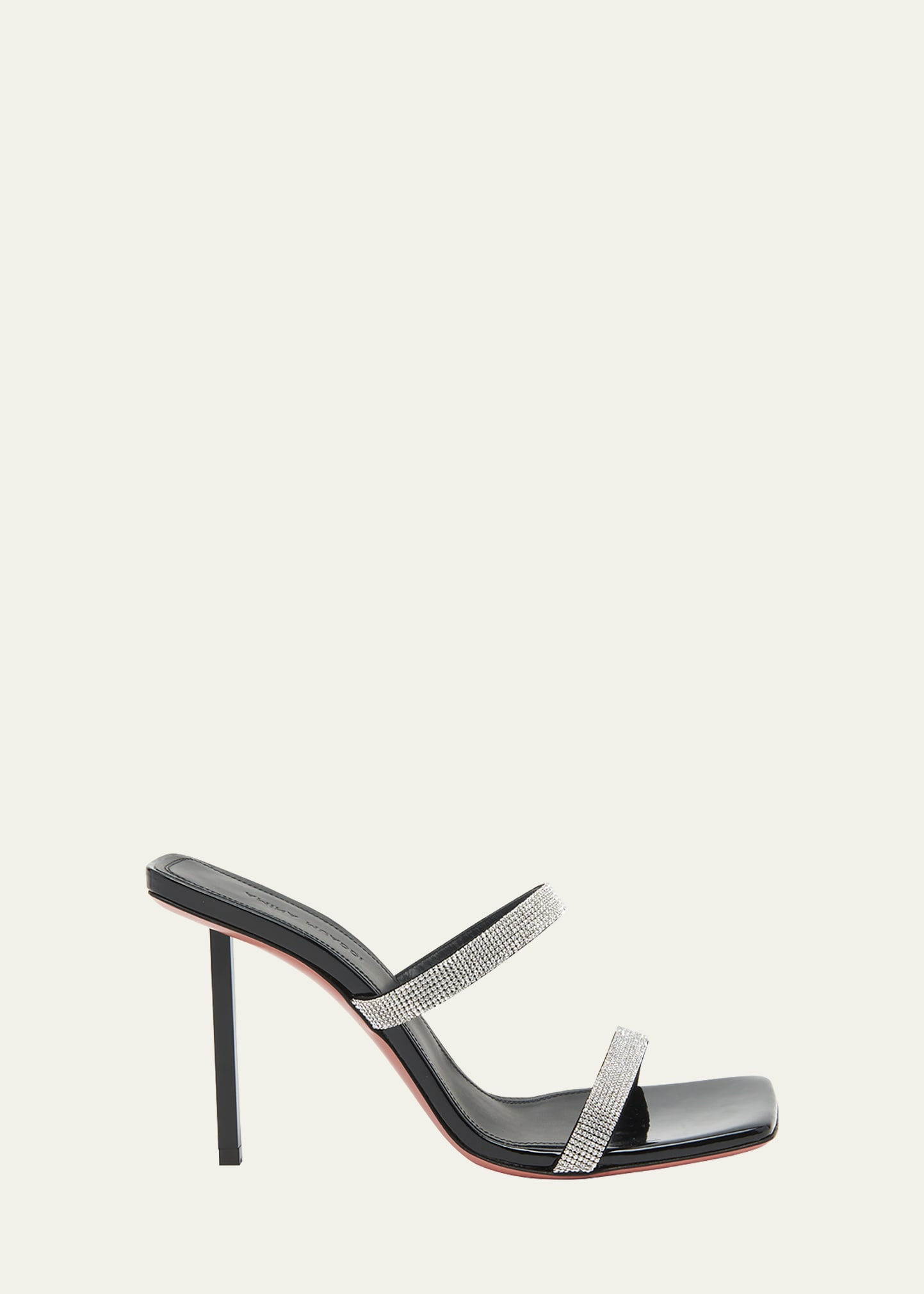 AMINA MUADDI RIH PATENT LEATHER STILETTO SANDALS 