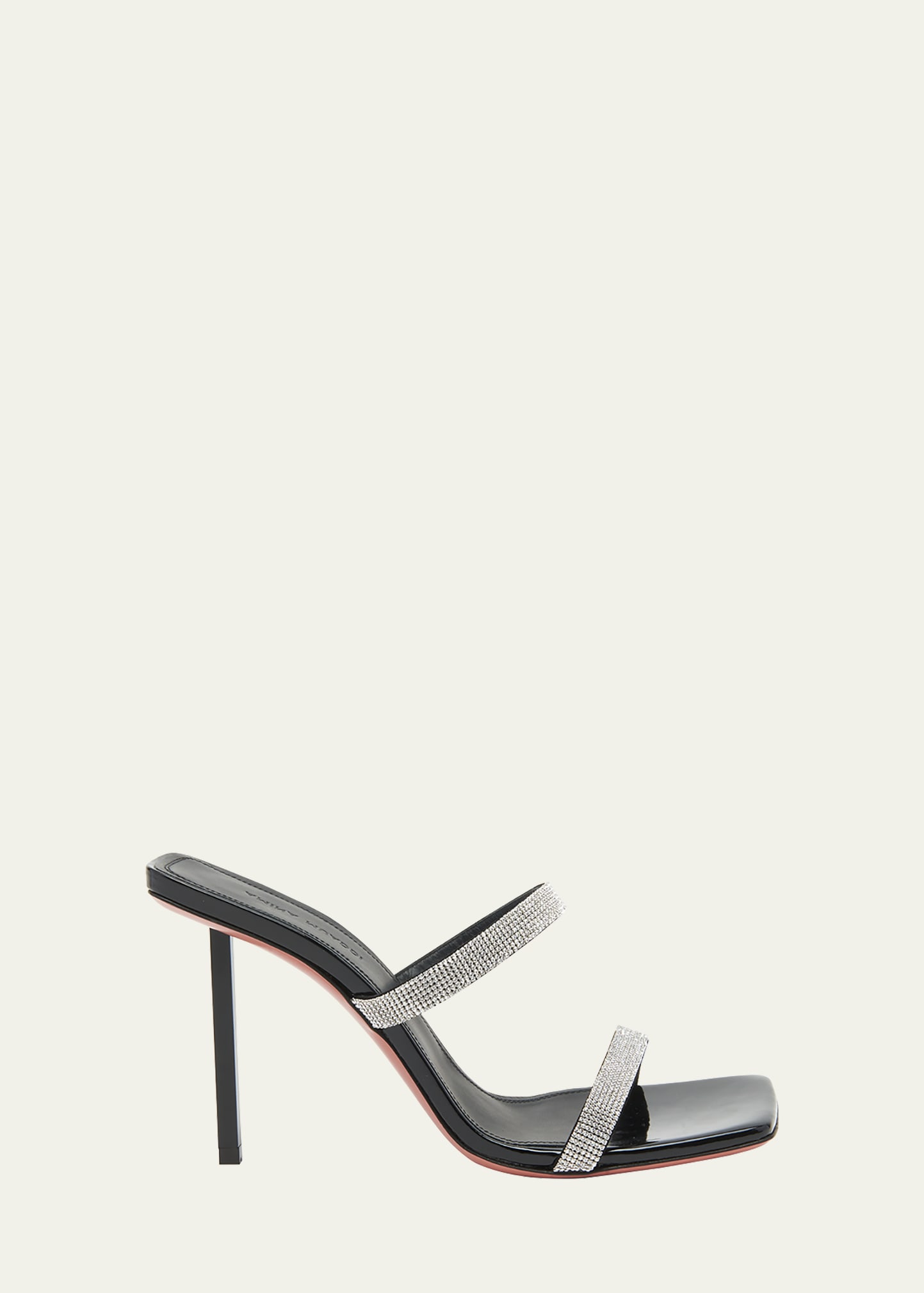 AMINA MUADDI RIH PATENT LEATHER STILETTO SANDALS