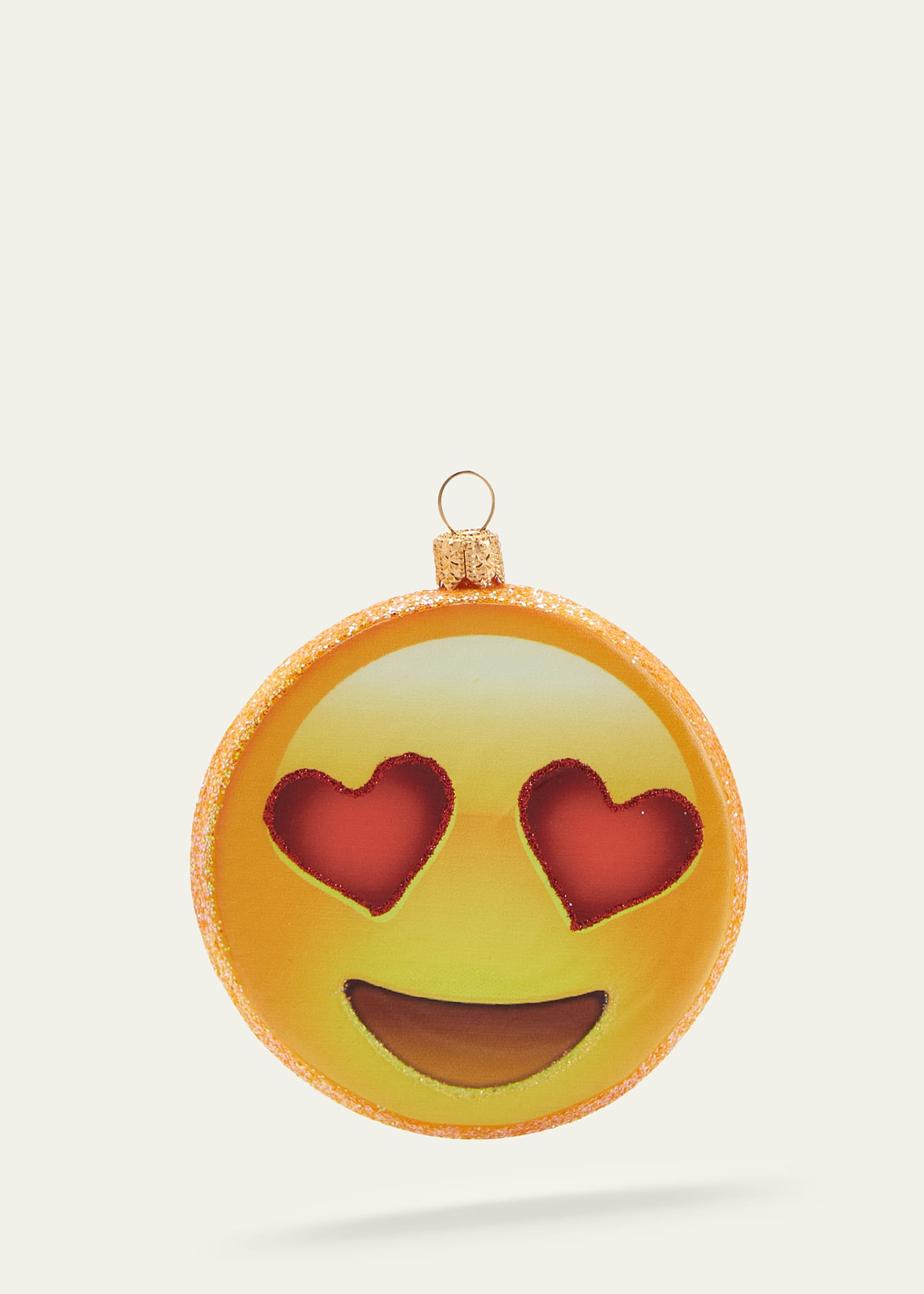 Bergdorf Goodman Smiling Heart-shaped Eye Face Christmas Ornament In Multi