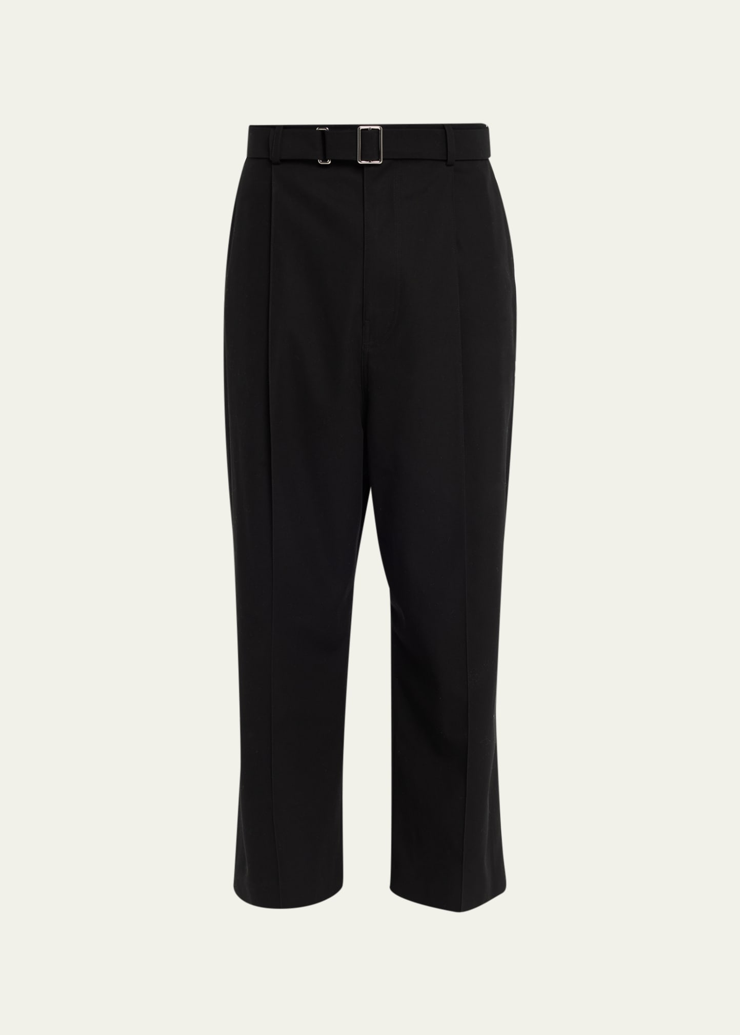 Loewe Oversized Cotton Wide-leg Pants In Black