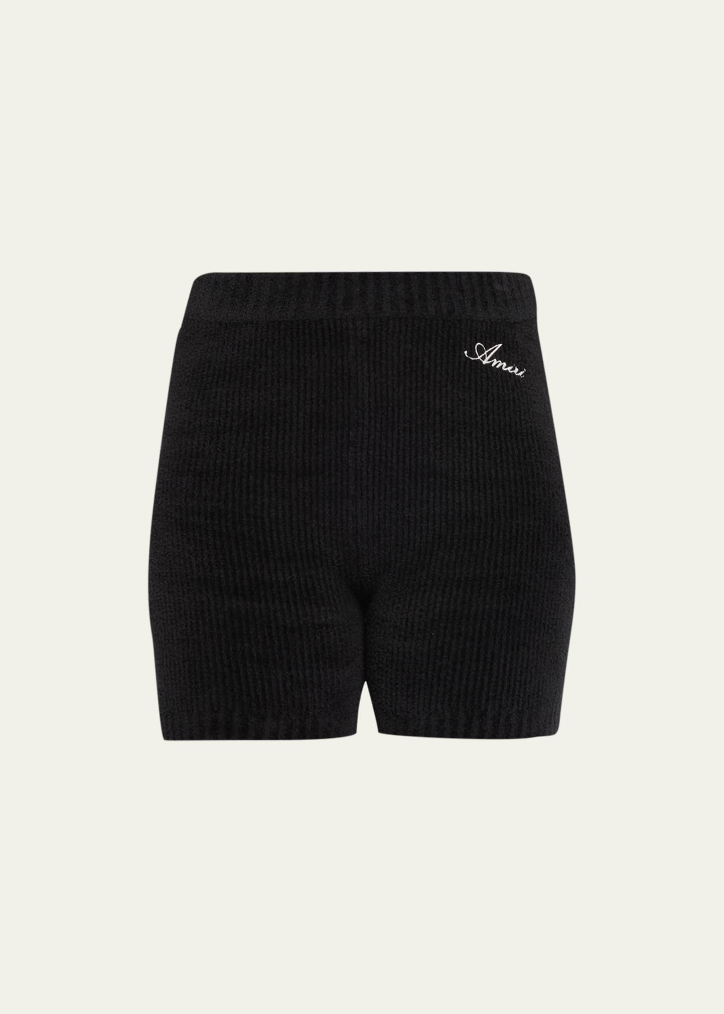 Logo-Embroidered Ribbed Sweater Shorts