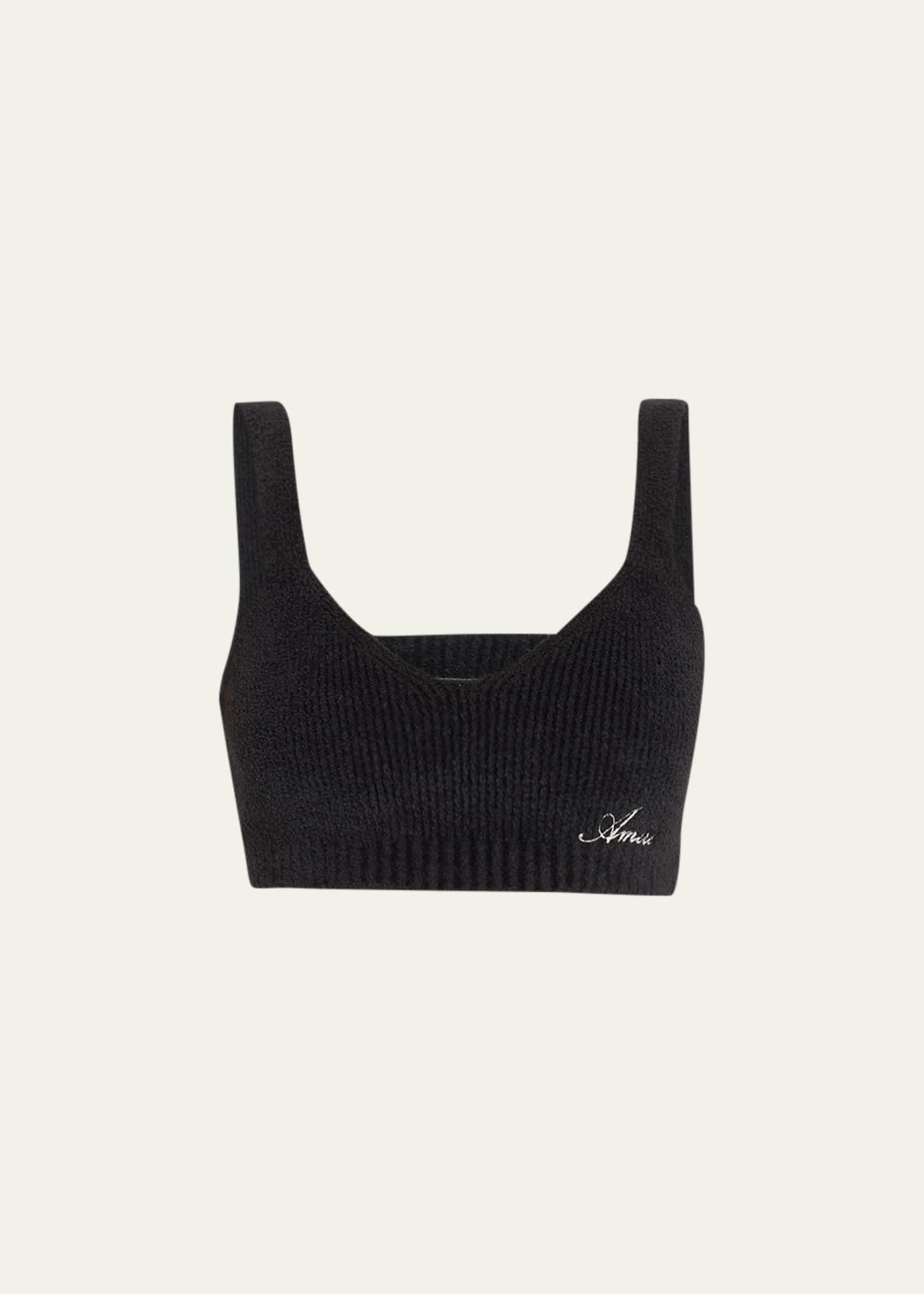 Logo-Embroidered Sweater Knit Bralette