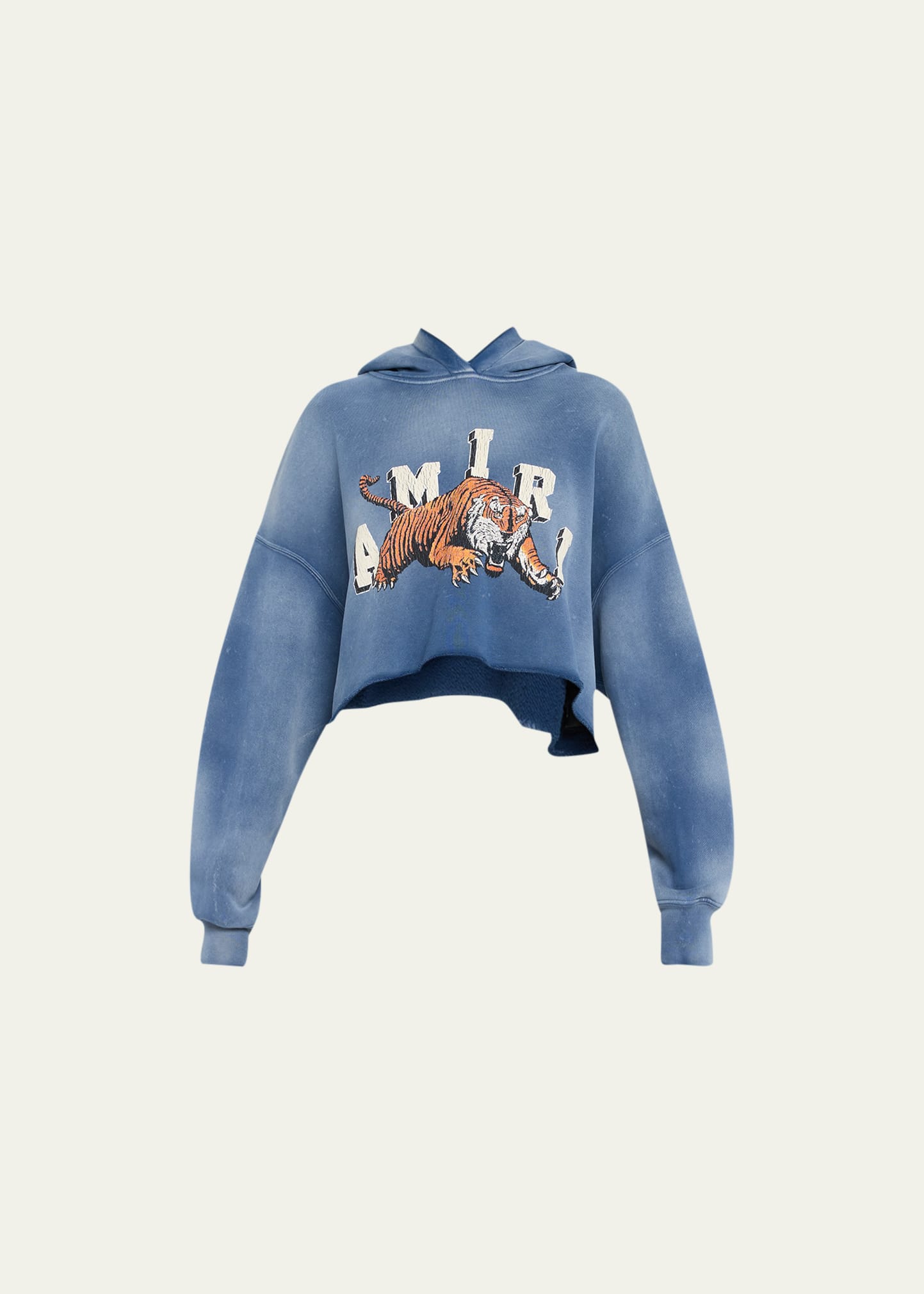 Vintage Cropped Tiger Hoodie