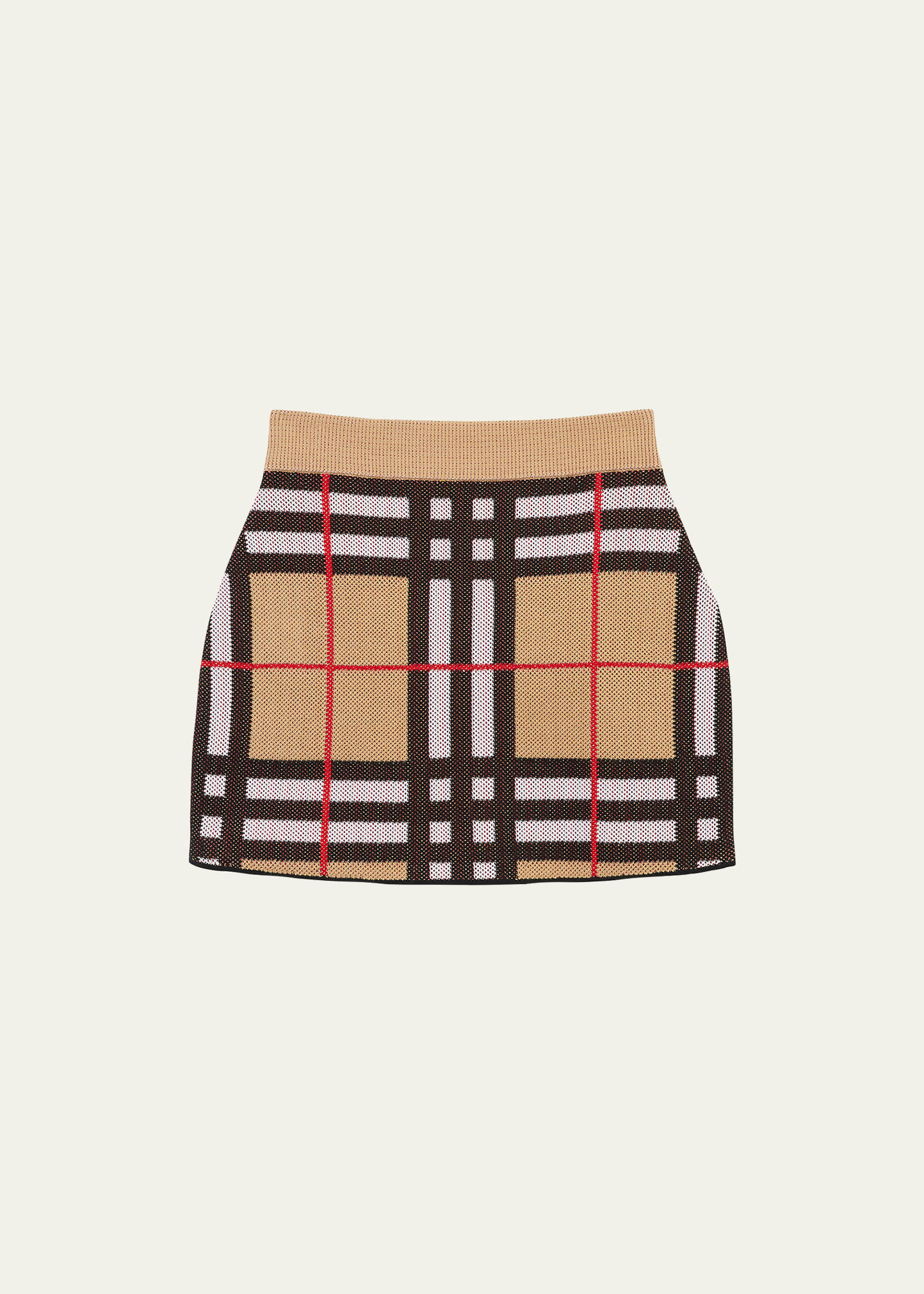 Haizel Check Knit Mini Skirt