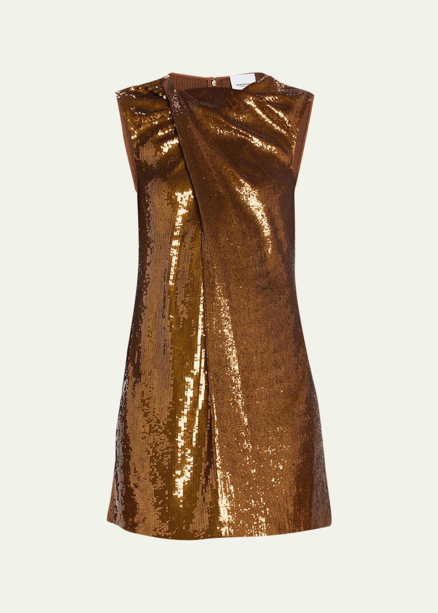 Anais Sequined Twist-Front Shift Mini Dress