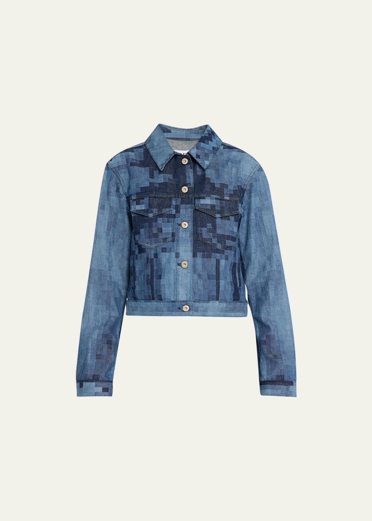 Pixelated denim jacket