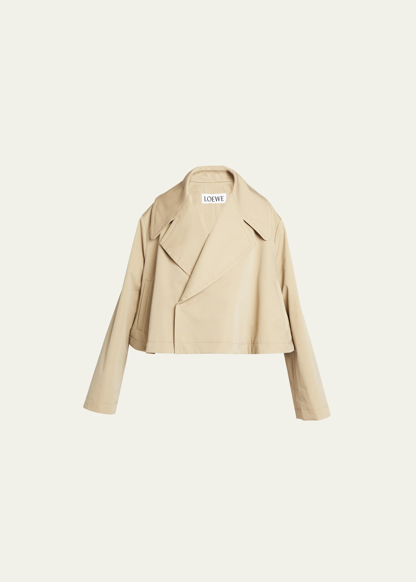 LOEWE TRAPEZE SHORT TRENCH JACKET