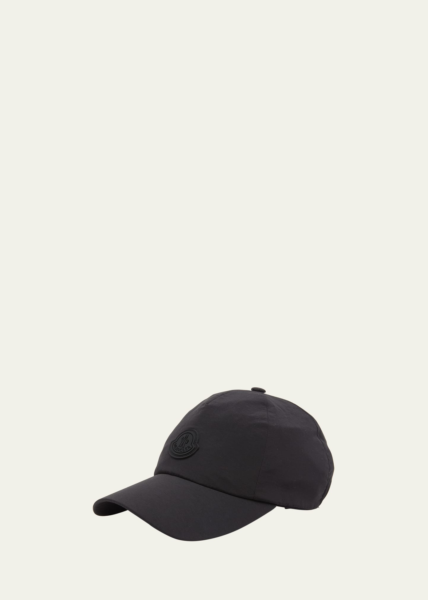 Moncler Logo Patch Baseball Cap In Black