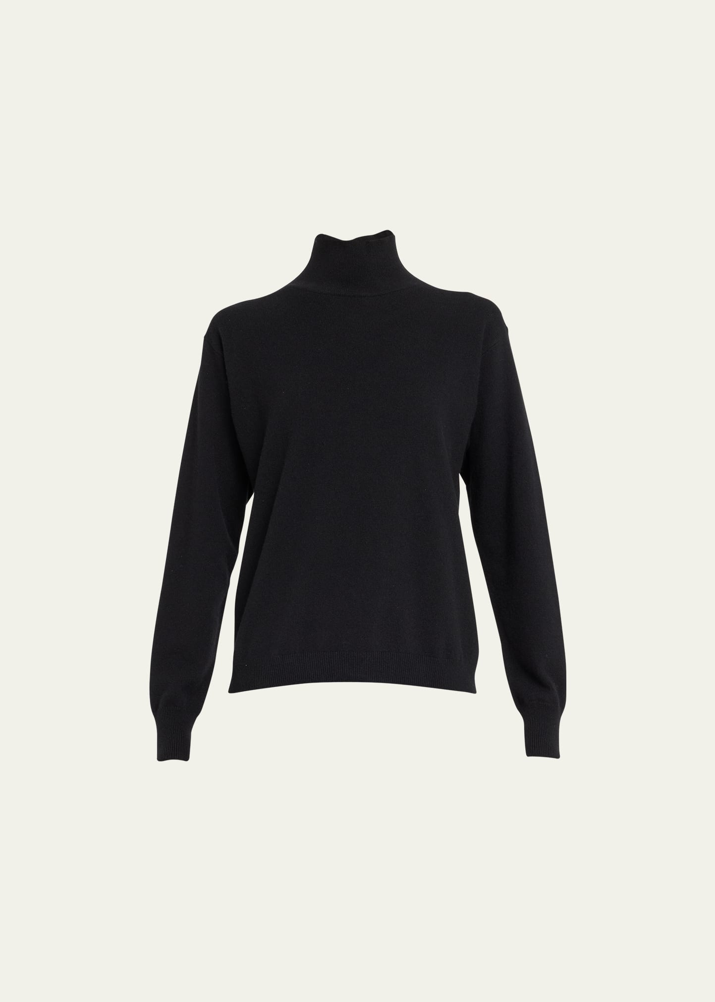 The Row Essentials Kensington Cashmere Turtleneck Sweater In Black