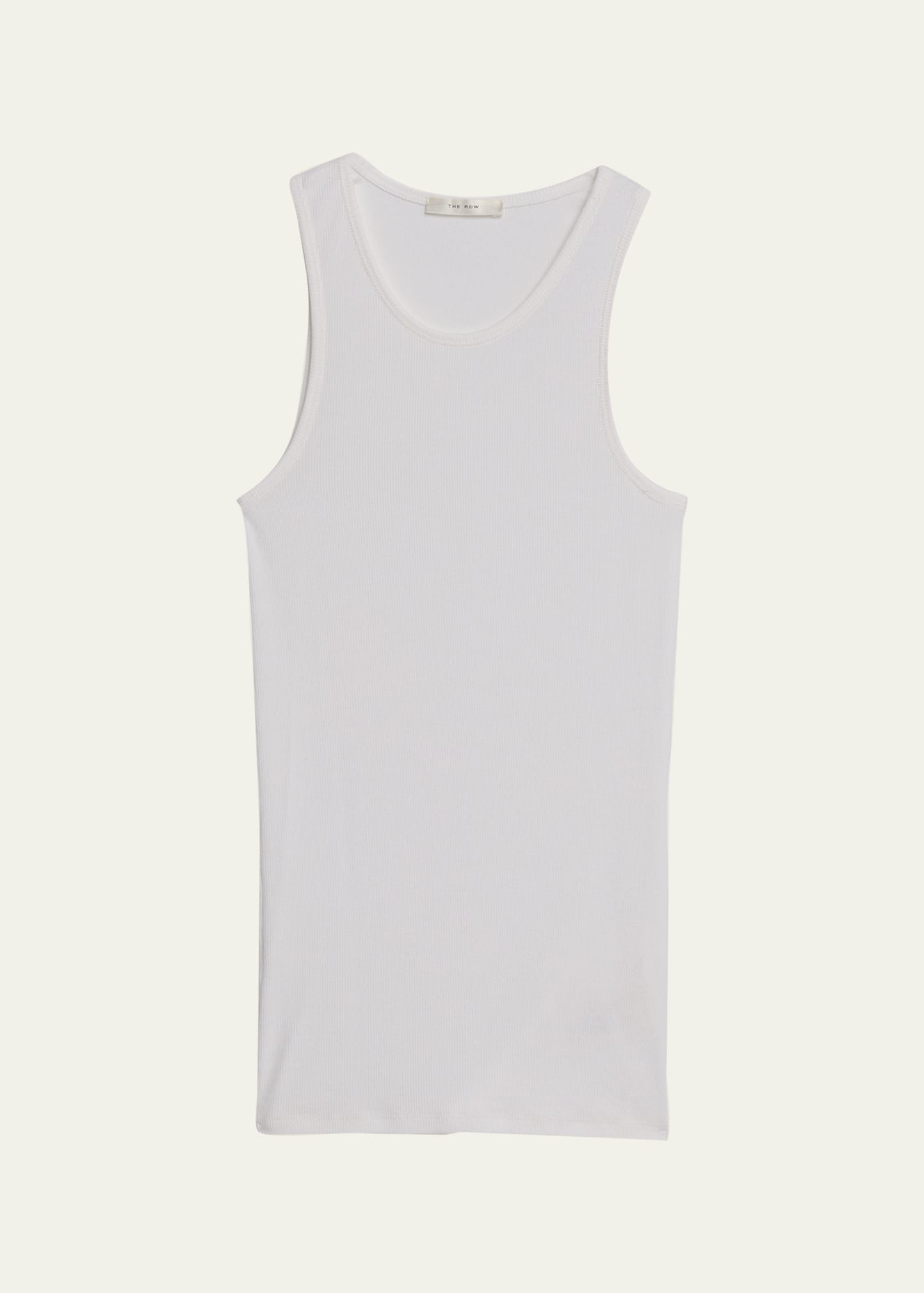 Shop The Row Halu Rib-knit Tank Top In Optic White