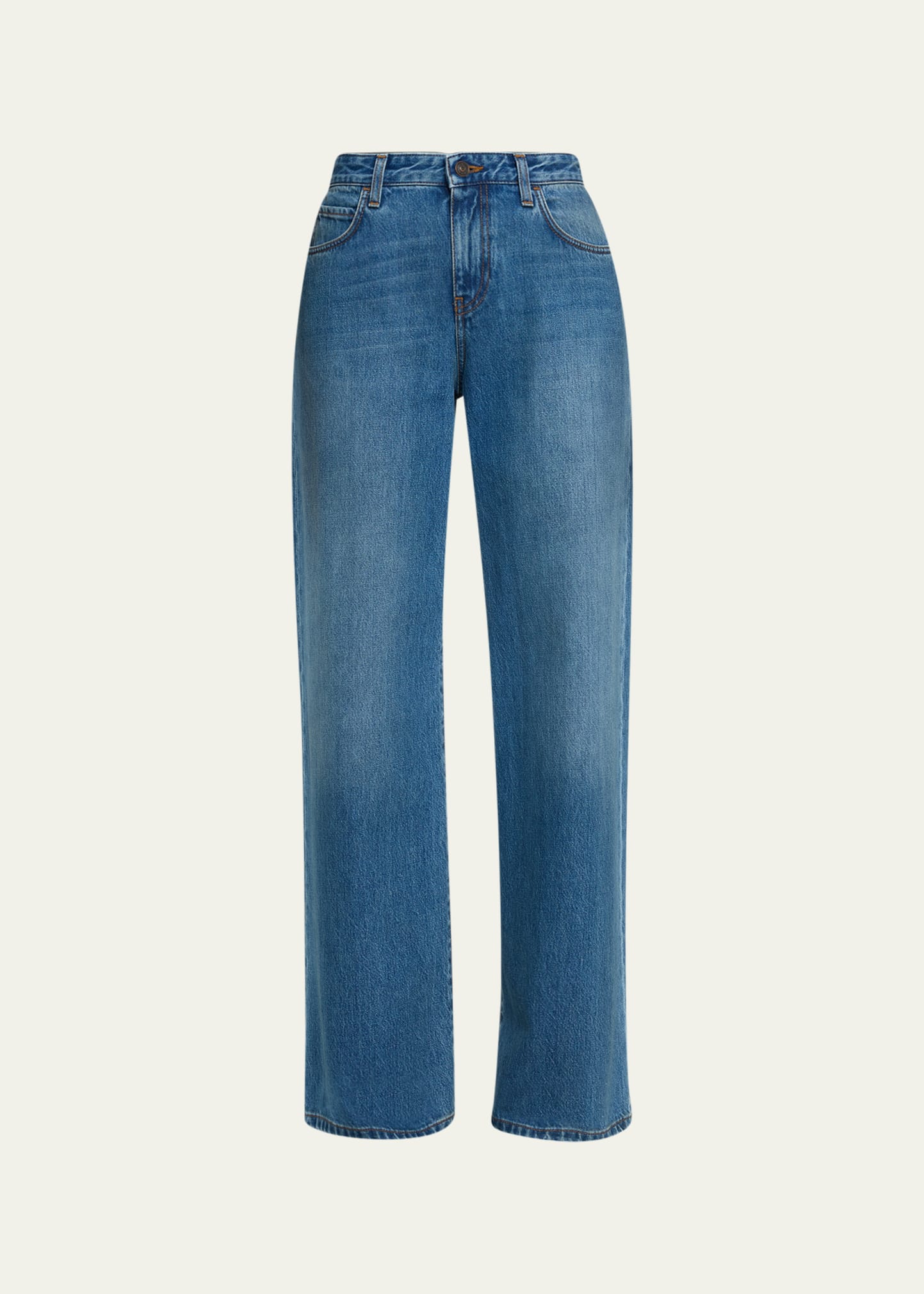 The Row Eglitta Straight-leg Jeans In Washed Blue