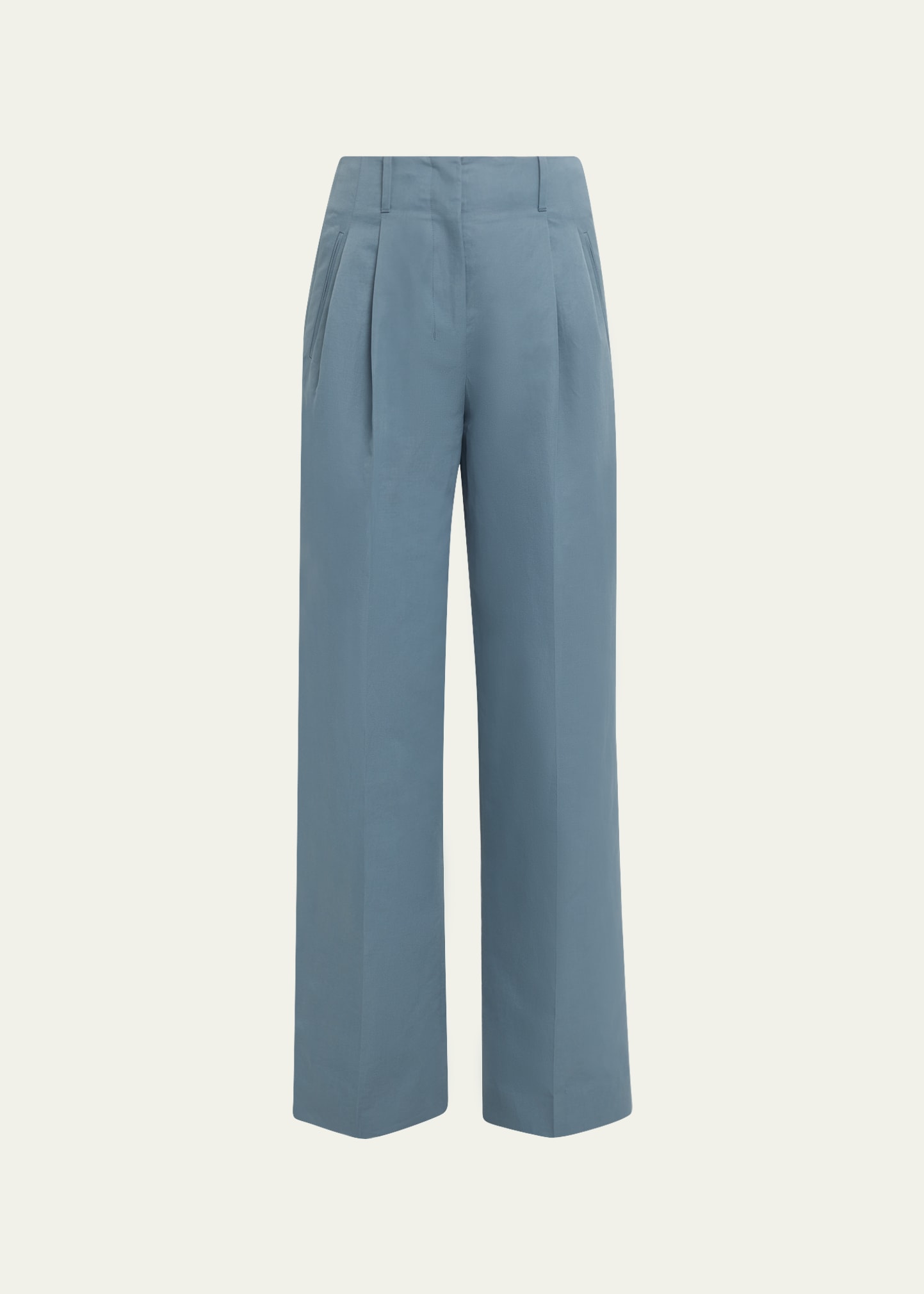 Gaugin Pleated Wide-Leg Pants