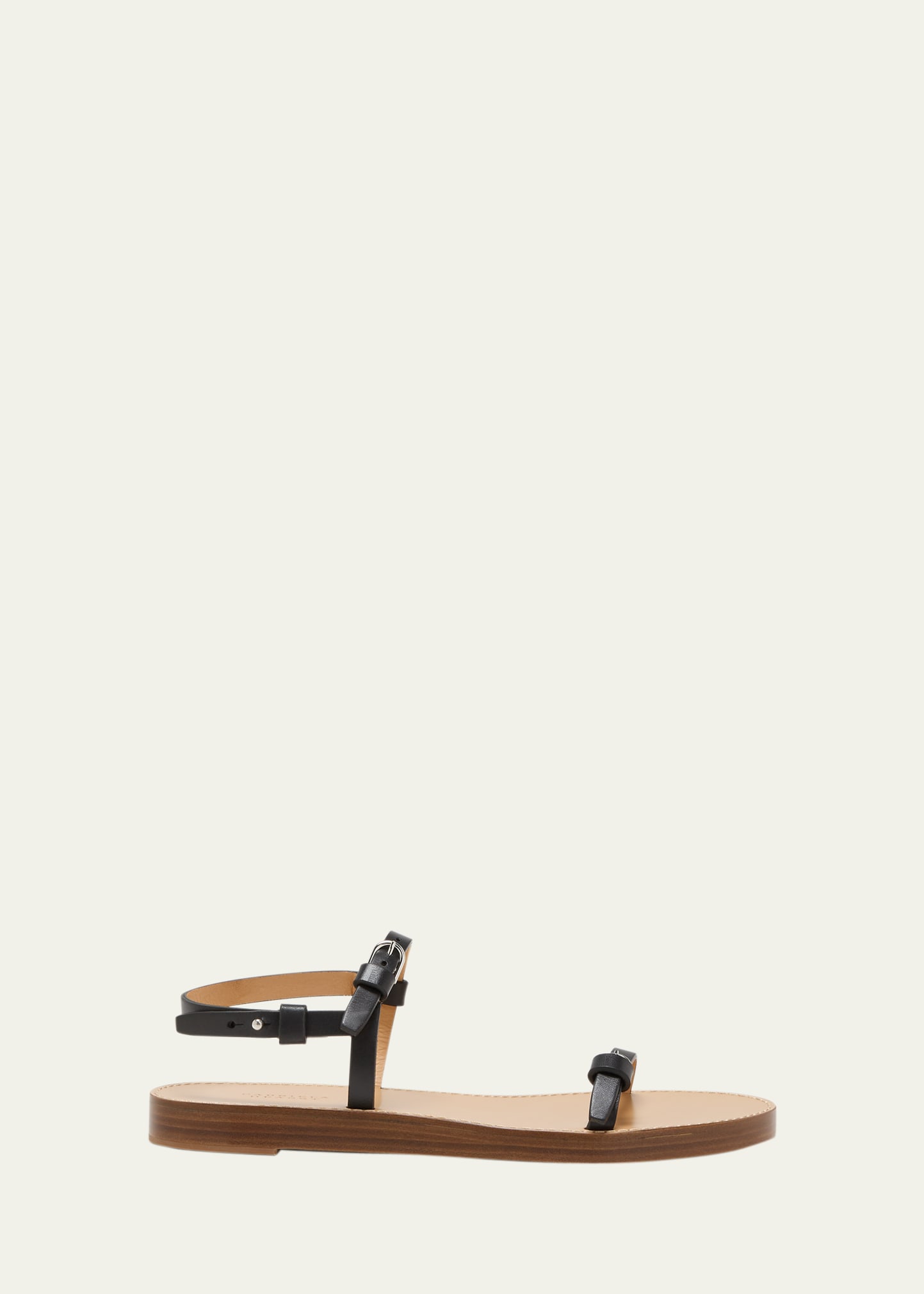 Gabriela Hearst Steward Leather Slingback Sandals In Black