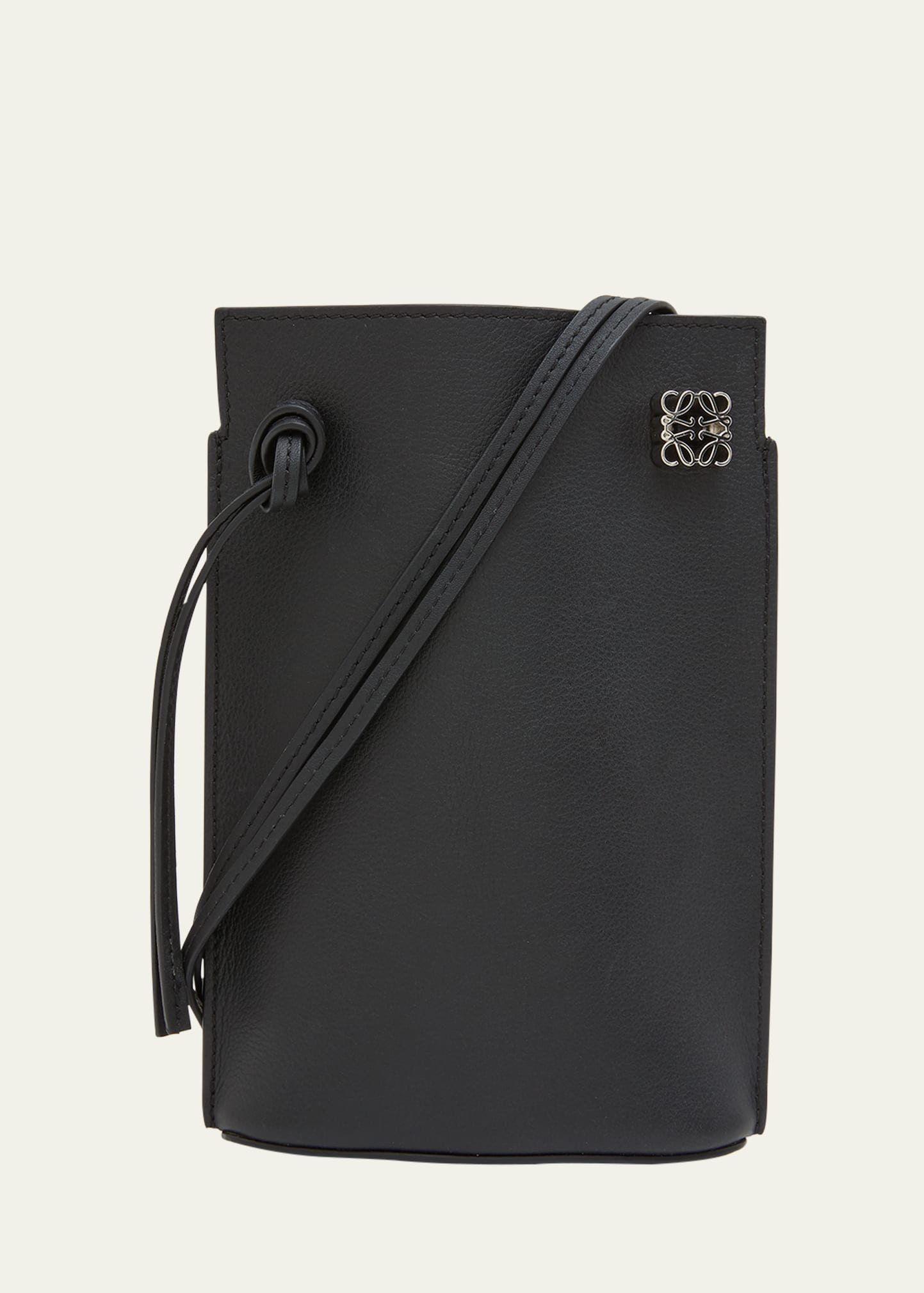 Dice Pocket Leather Shoulder Bag in Grey - Loewe