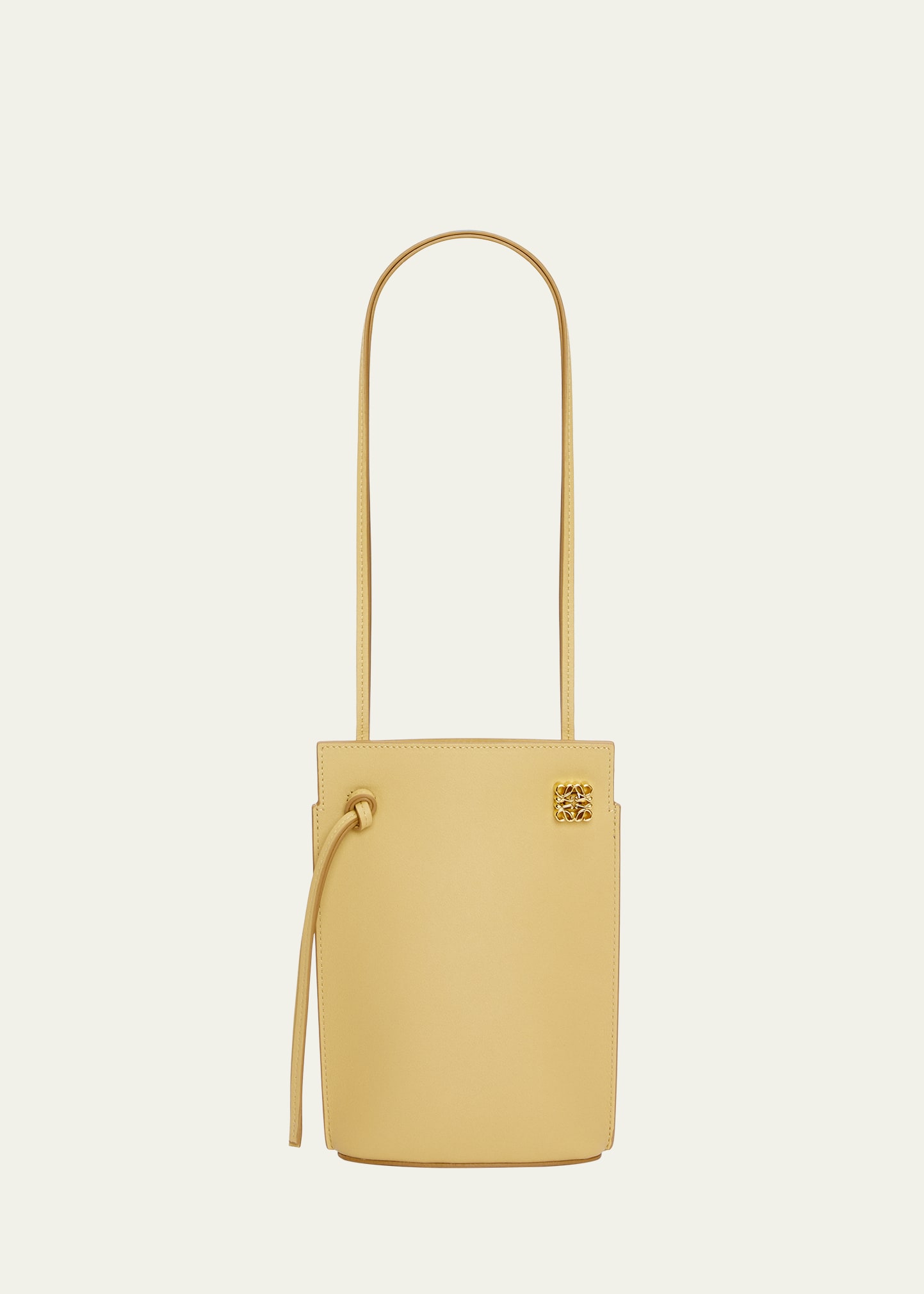 Loewe Dice Pocket Leather Shoulder Bag In Dark Butter